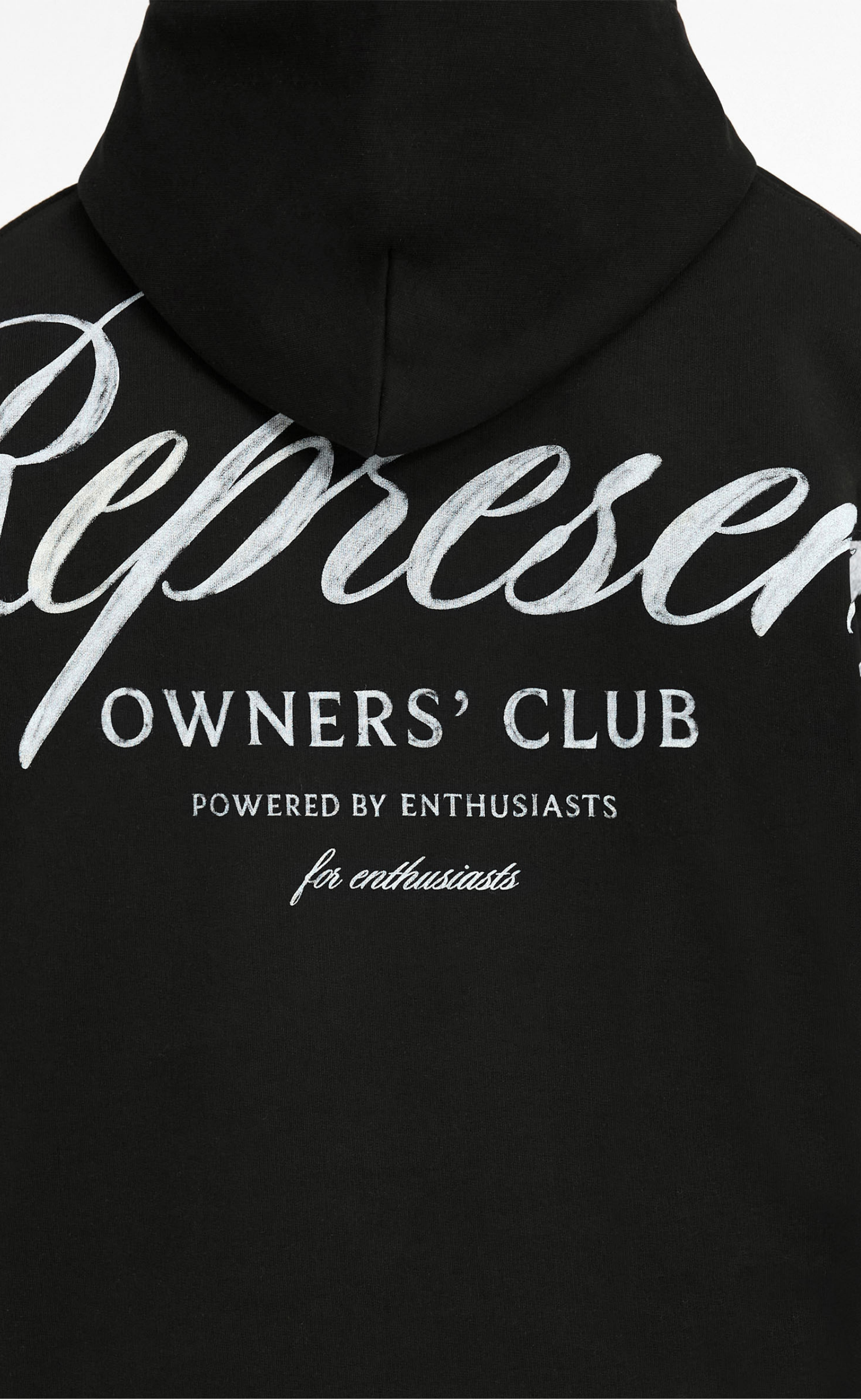 REPRESENT OWNERS CLUB SCRIPT BLACK HOODIE