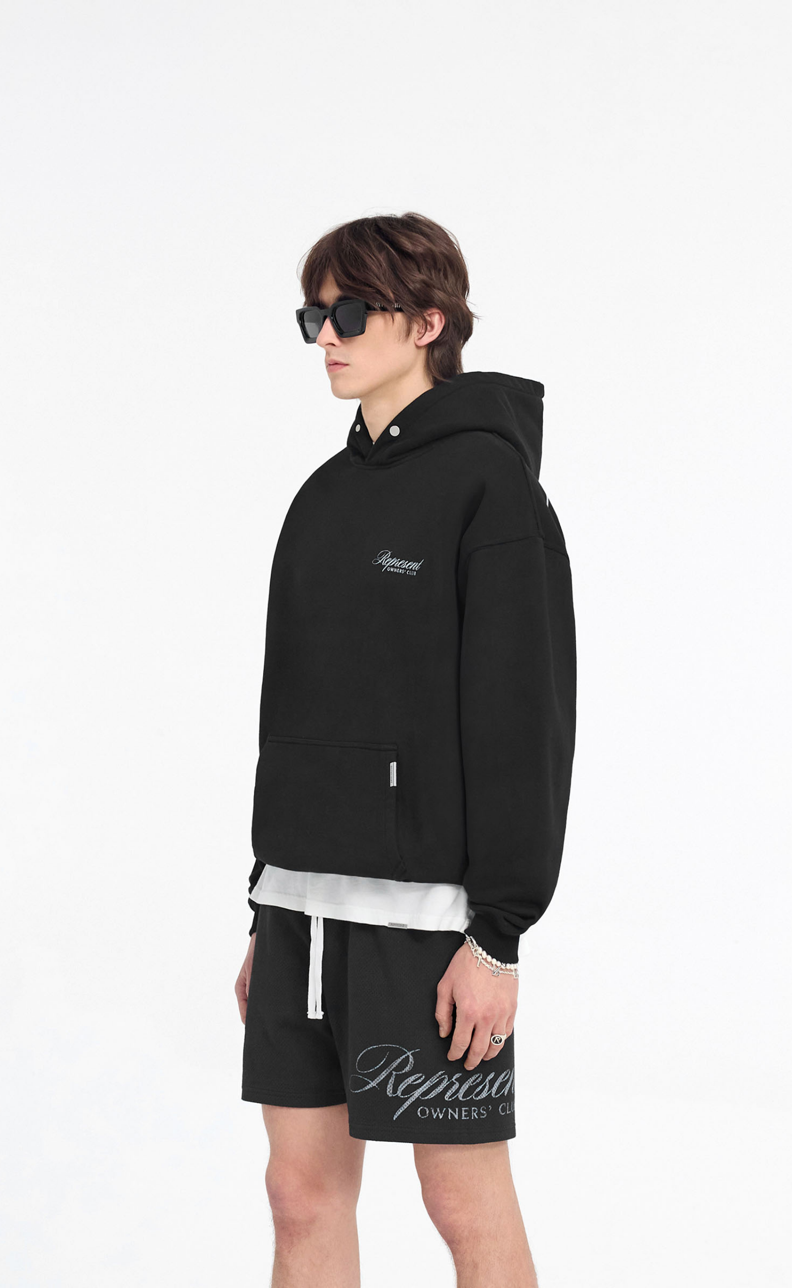 REPRESENT OWNERS CLUB SCRIPT BLACK HOODIE