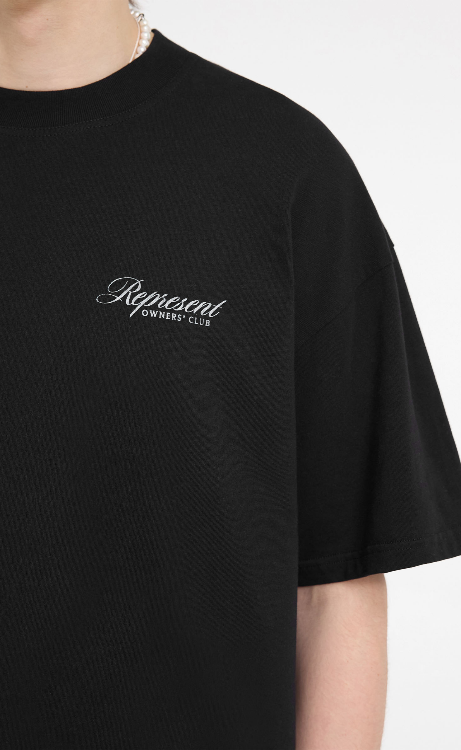REPRESENT OWNERS CLUB SCRIPT BLACK T-SHIRT