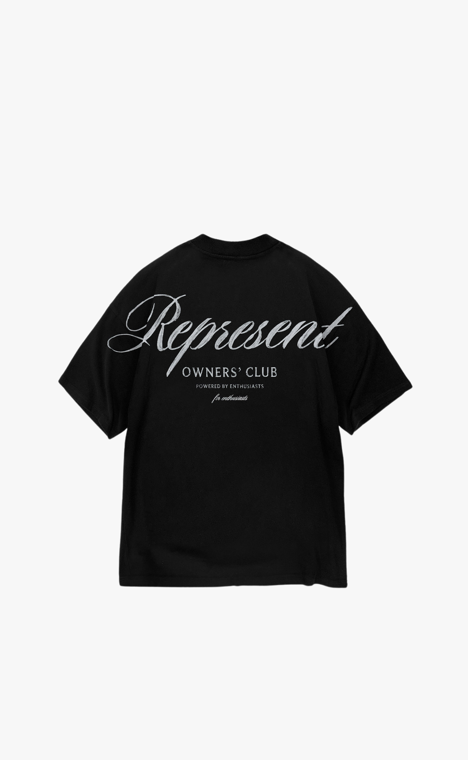 REPRESENT OWNERS CLUB SCRIPT BLACK T-SHIRT