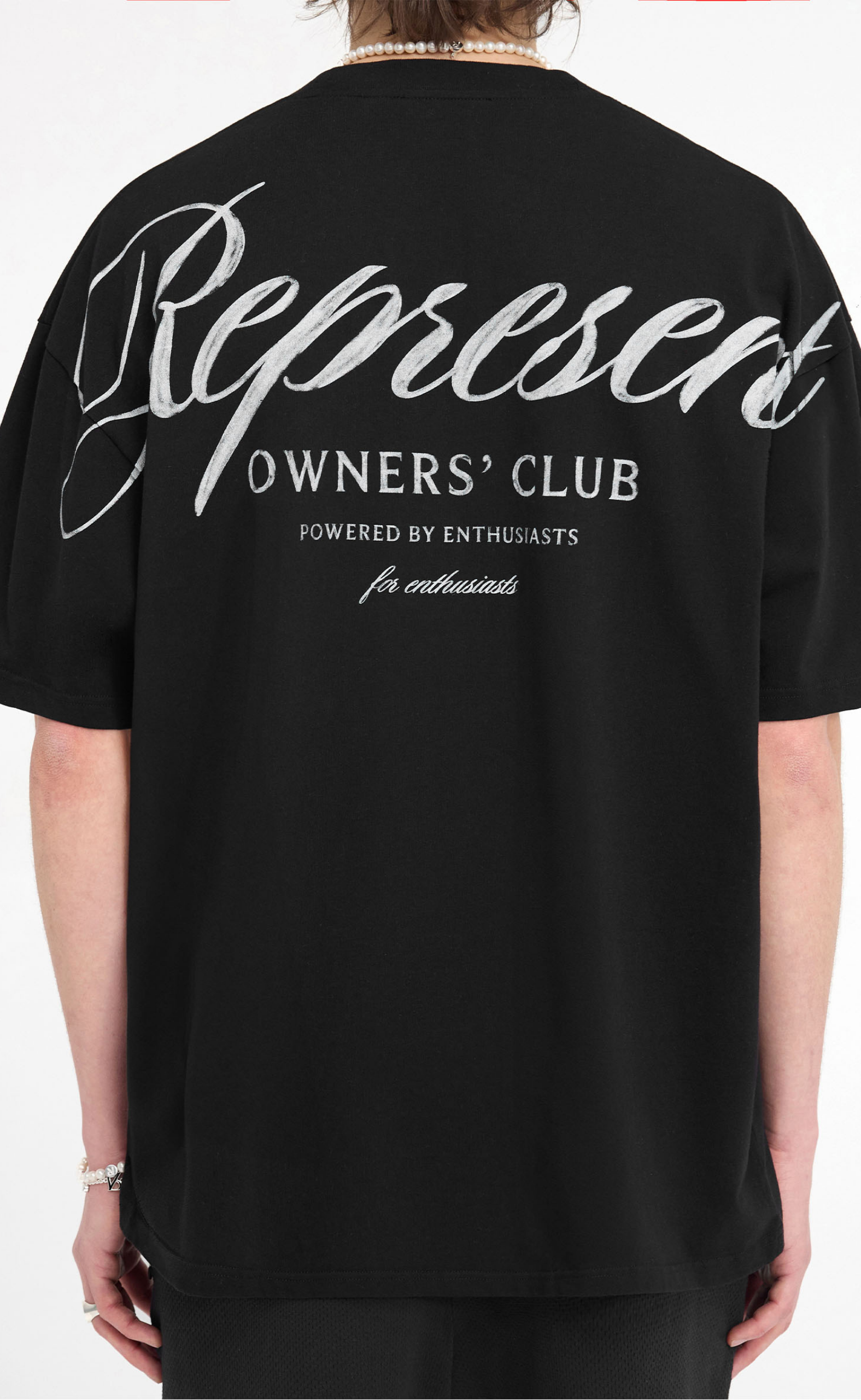 REPRESENT OWNERS CLUB SCRIPT BLACK T-SHIRT