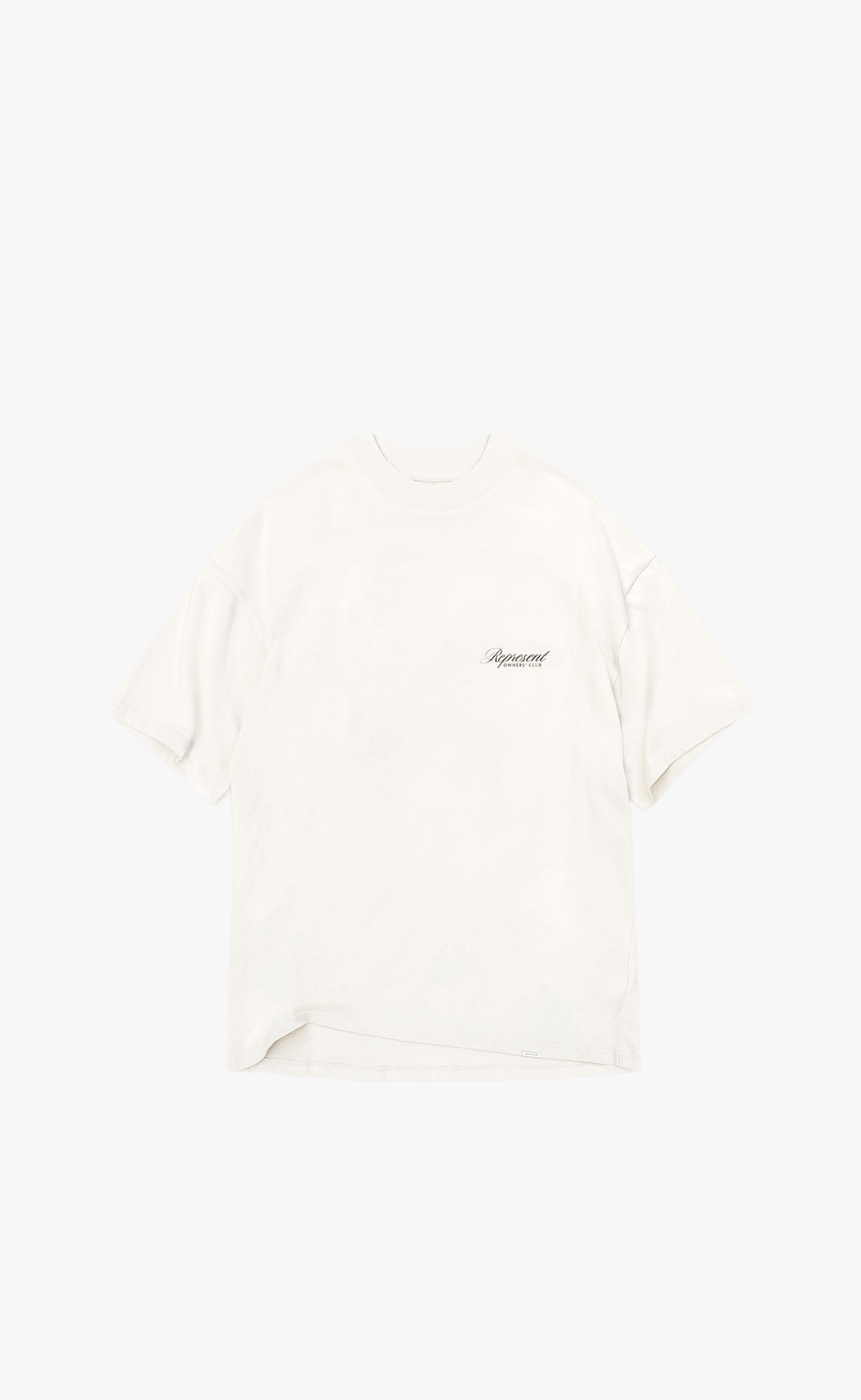 REPRESENT OWNERS CLUB SCRIPT FLAT WHITE T-SHIRT
