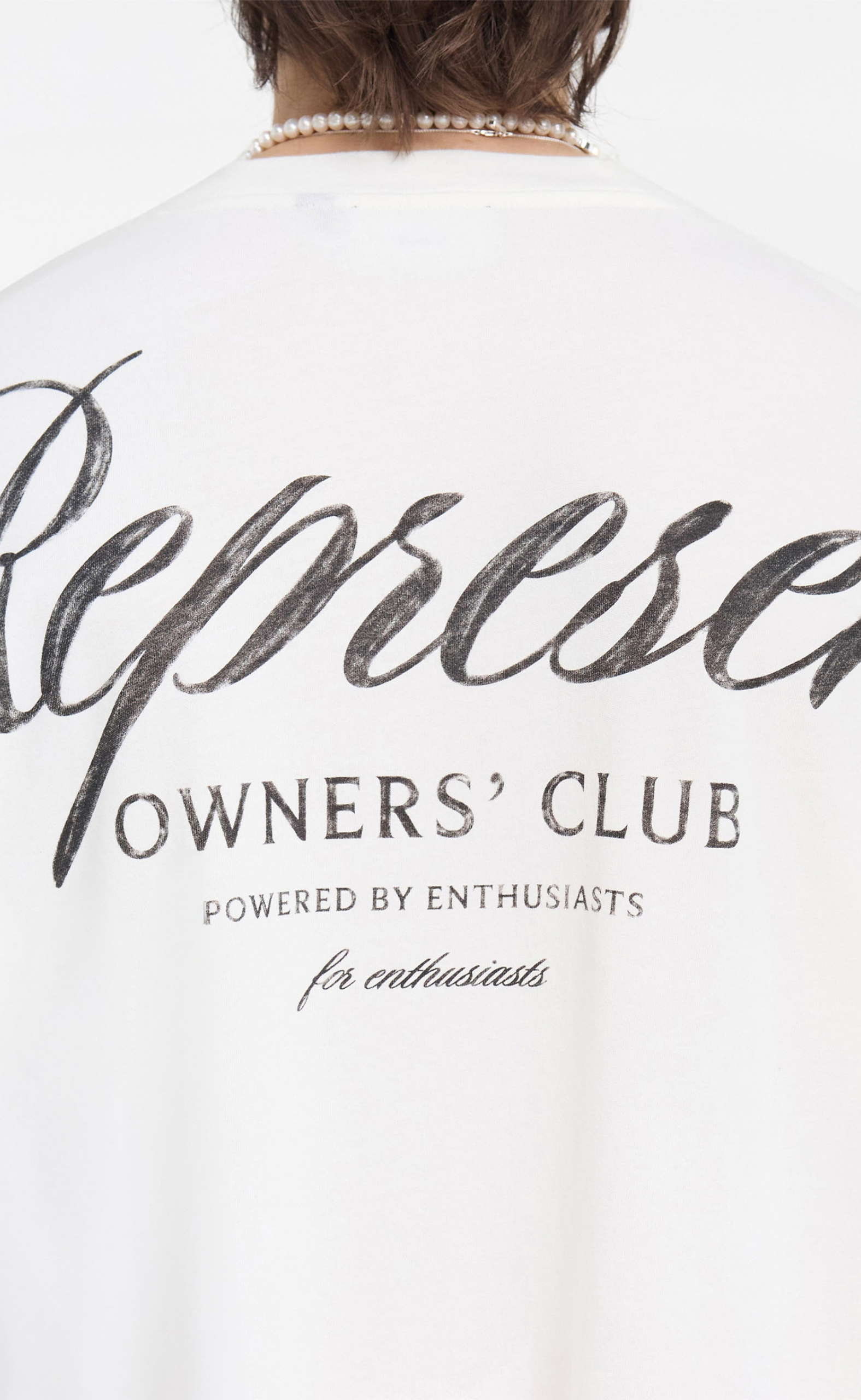 REPRESENT OWNERS CLUB SCRIPT FLAT WHITE T-SHIRT