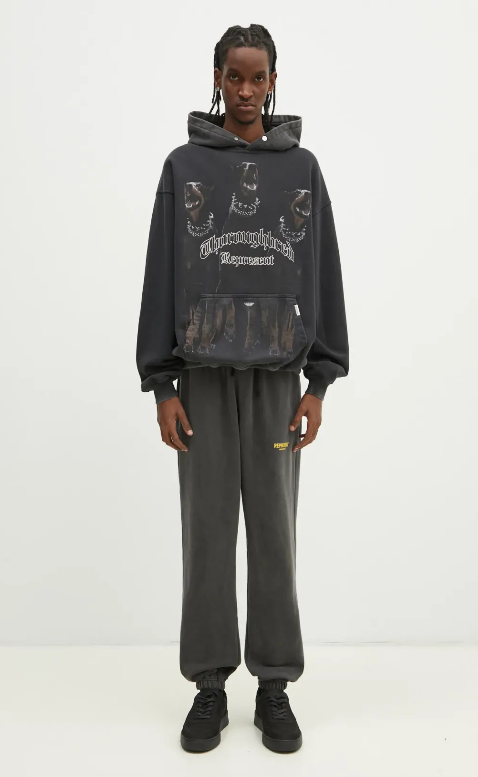 REPRESENT OWNERS CLUB GREY YELLOW SWEATPANTS