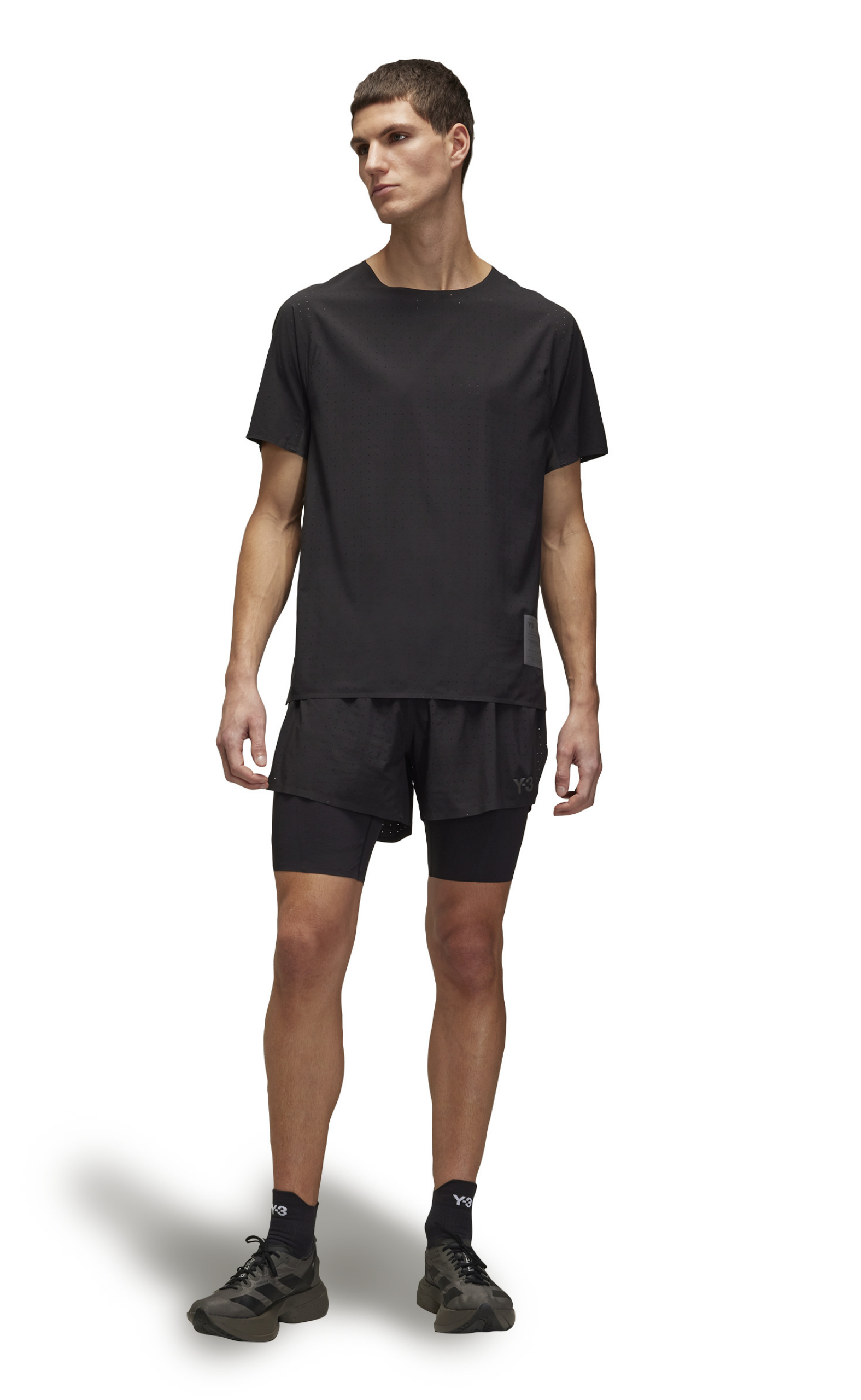 RUNNING BLACK T-SHIRT
