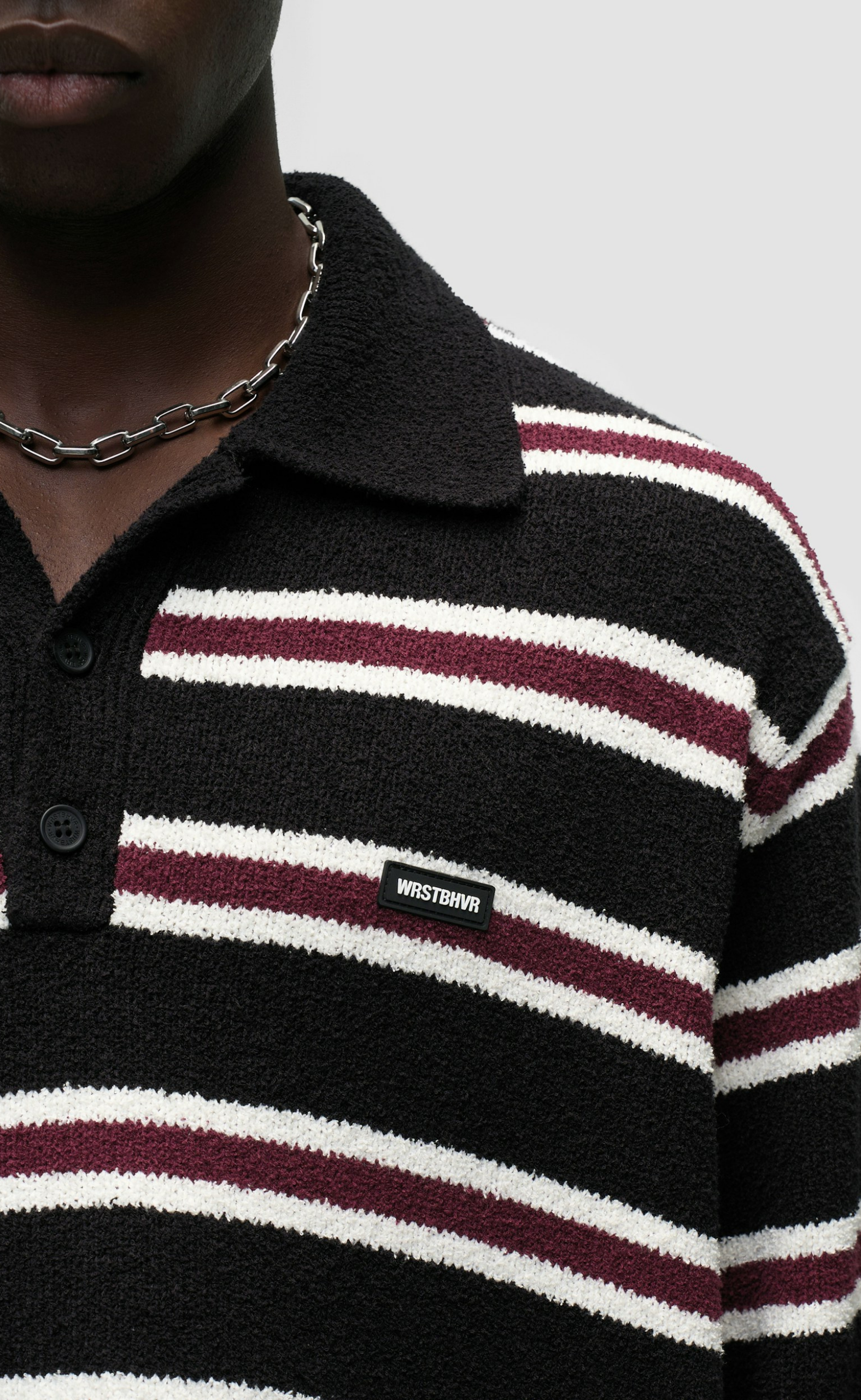 SETH V2 POLO BLACK FIG SWEATER