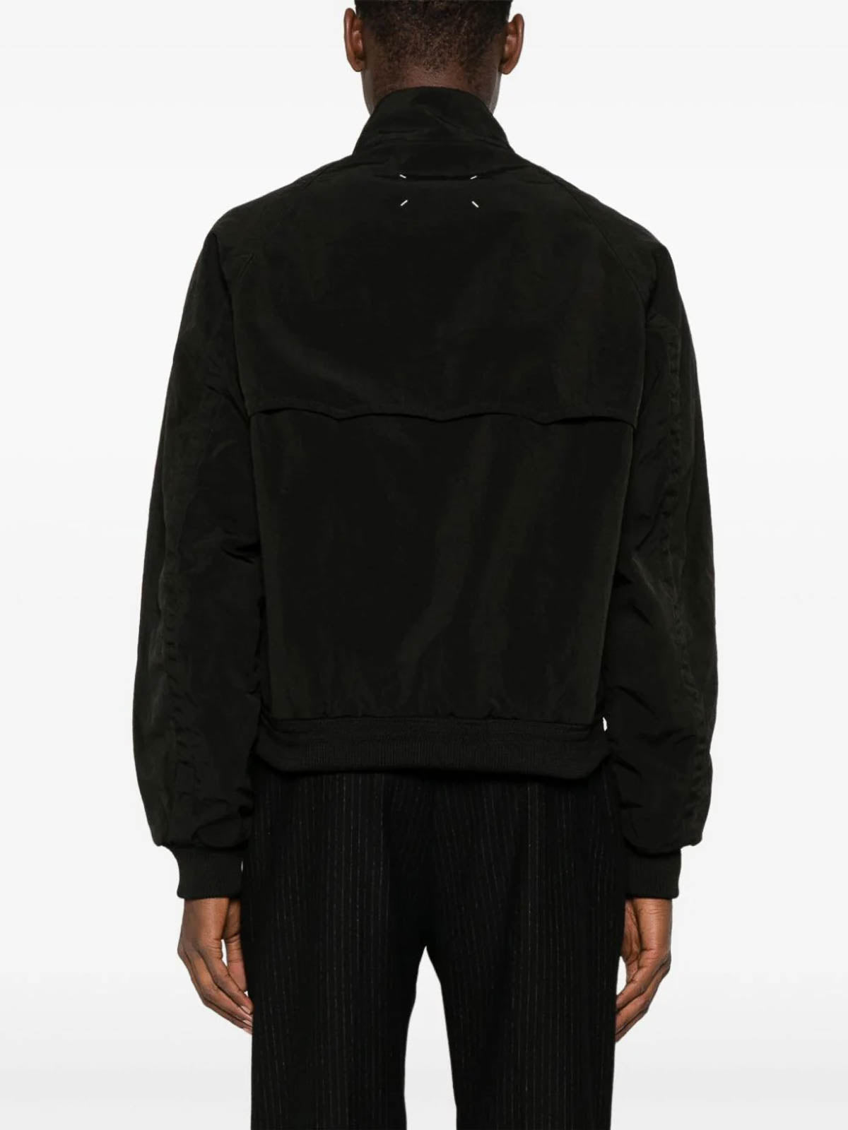 STAND UP COLLAR BLACK JACKET