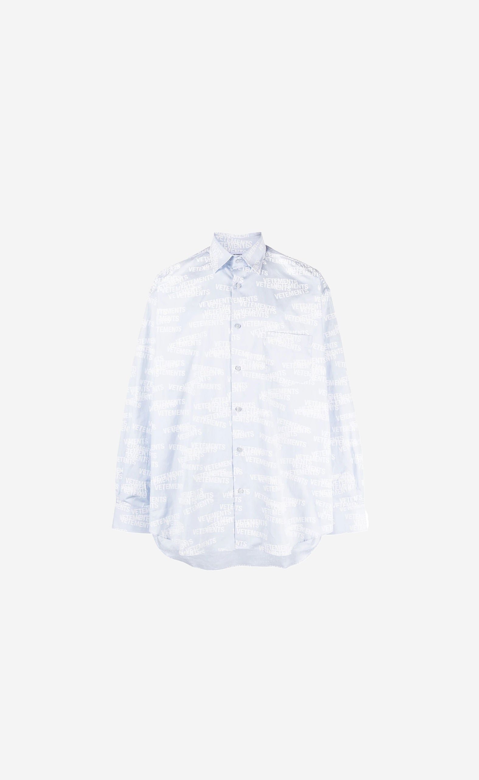 STAMPED LOGO SHIRT BABY BLUE WHITE