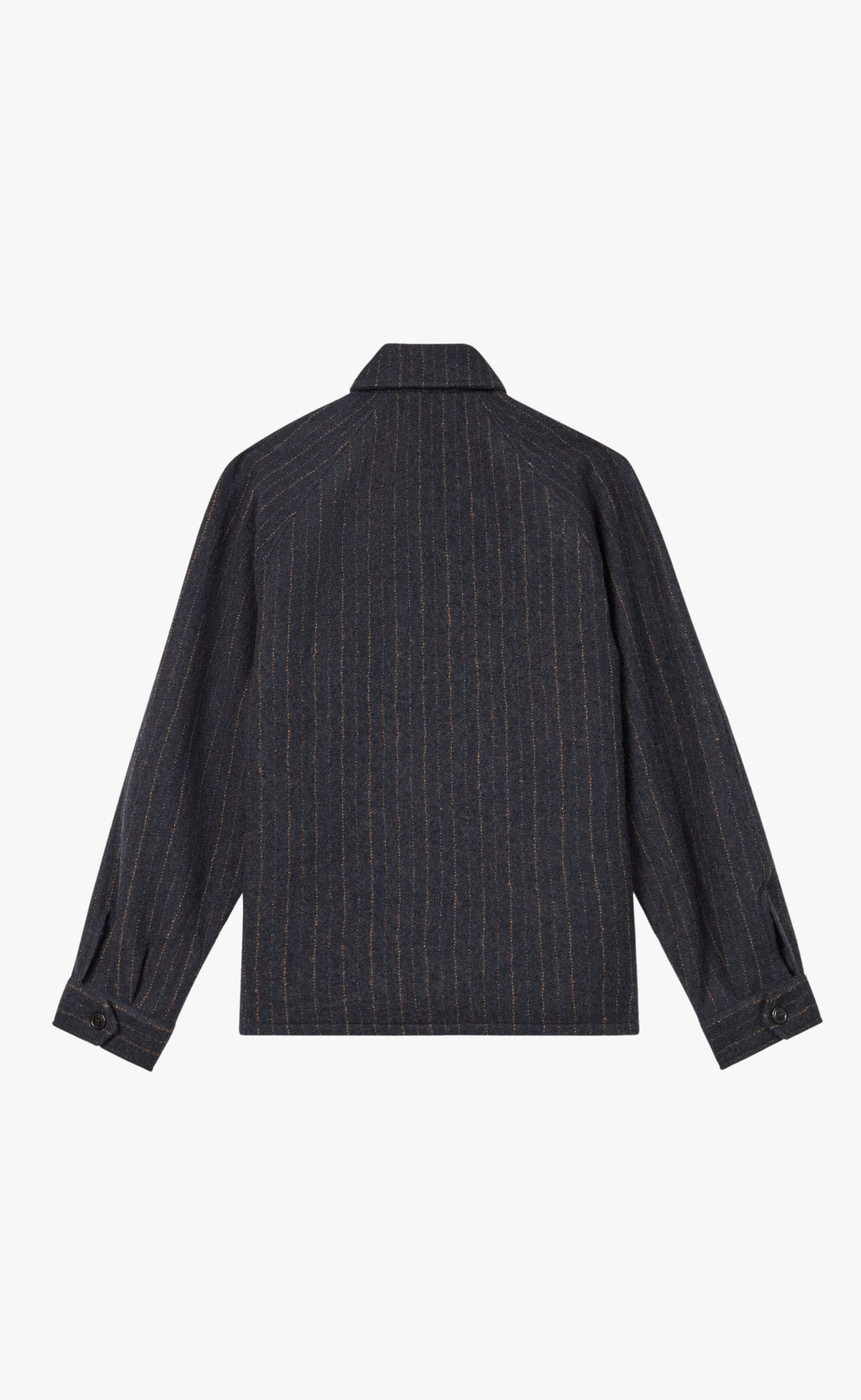 STRIPED WOOL BLUE BLACK JACKET