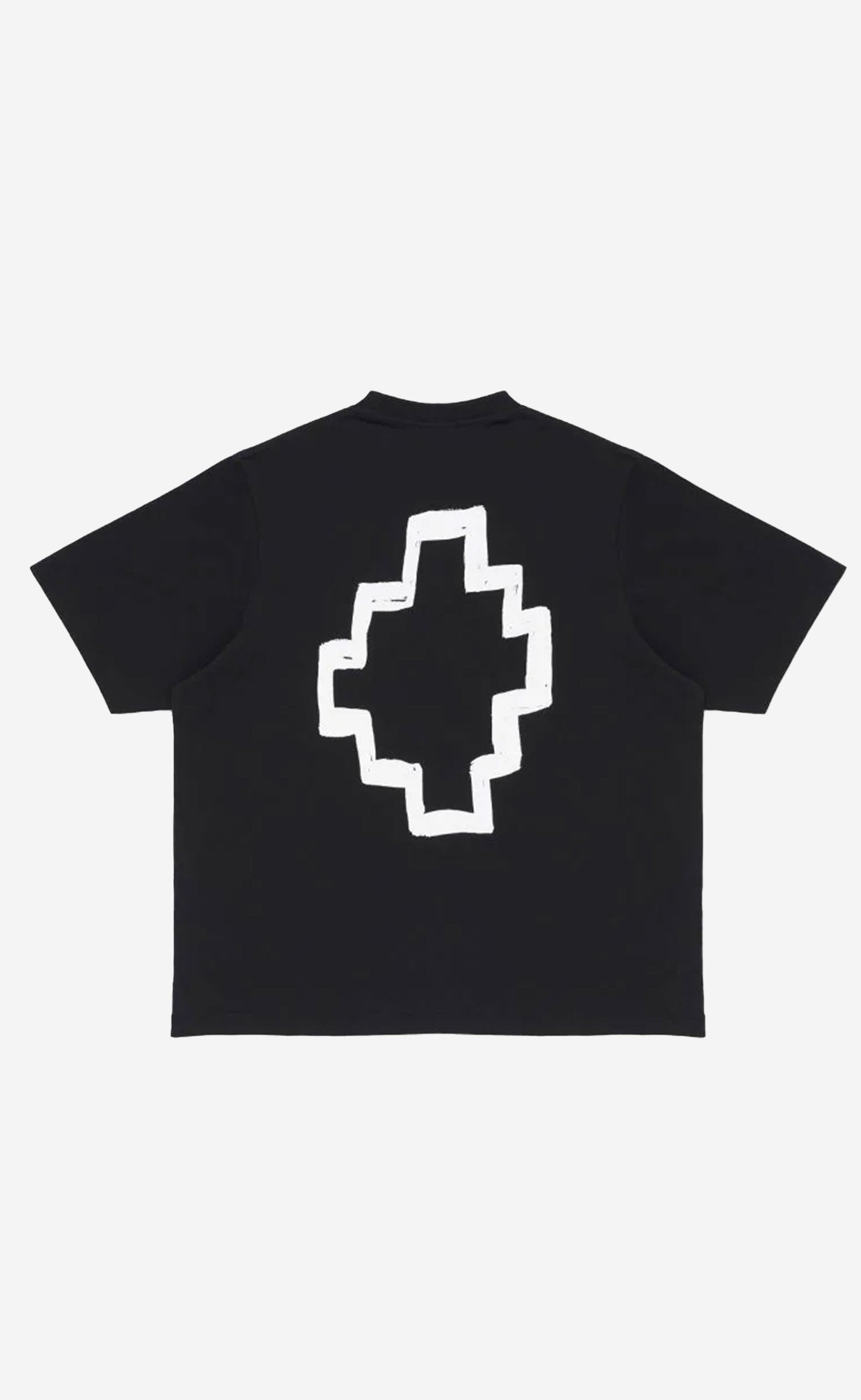 TEMPERA CROSS OVER T-SHIRT BLACK WHITE