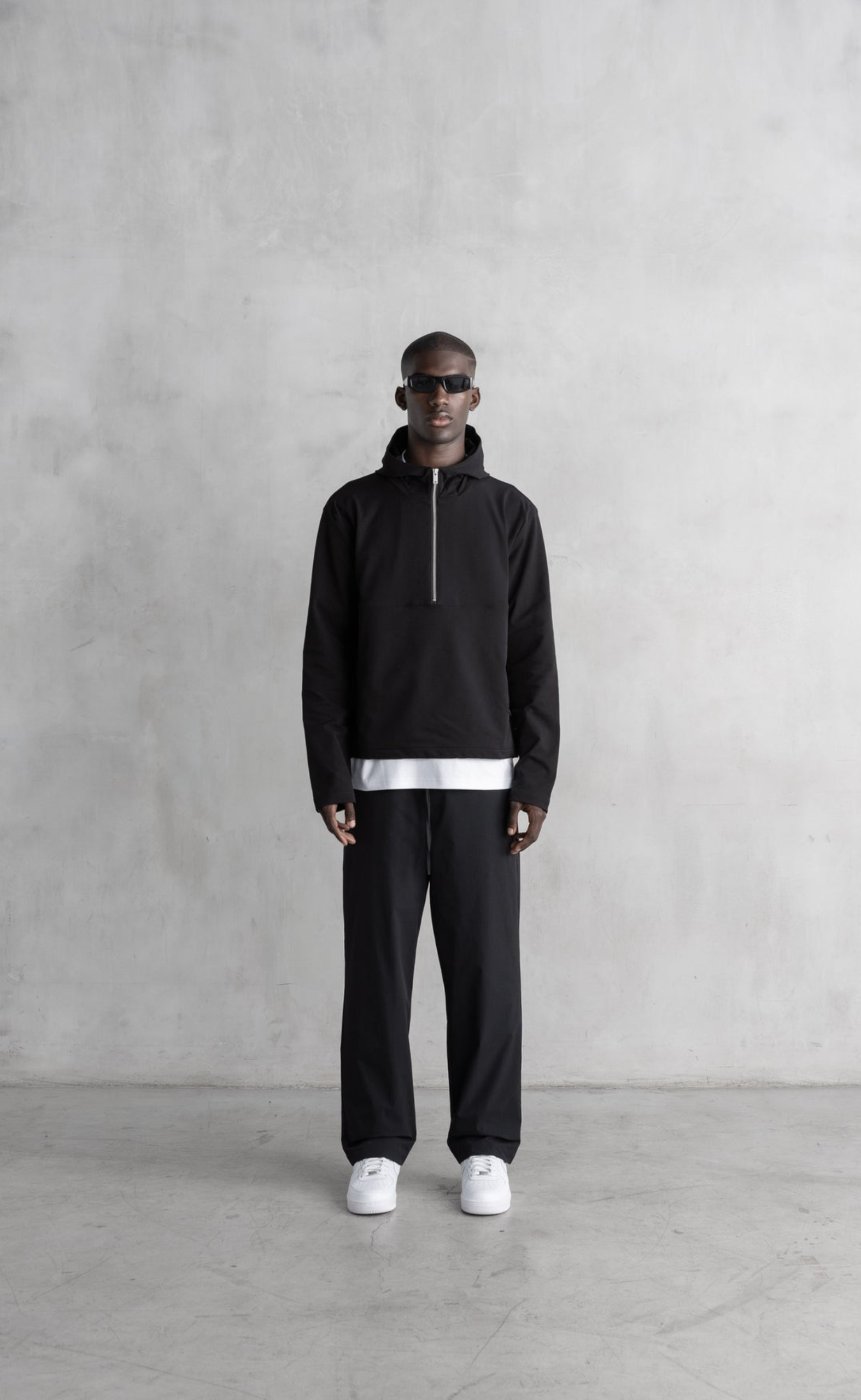 TERRY ANORAK BLACK JACKET