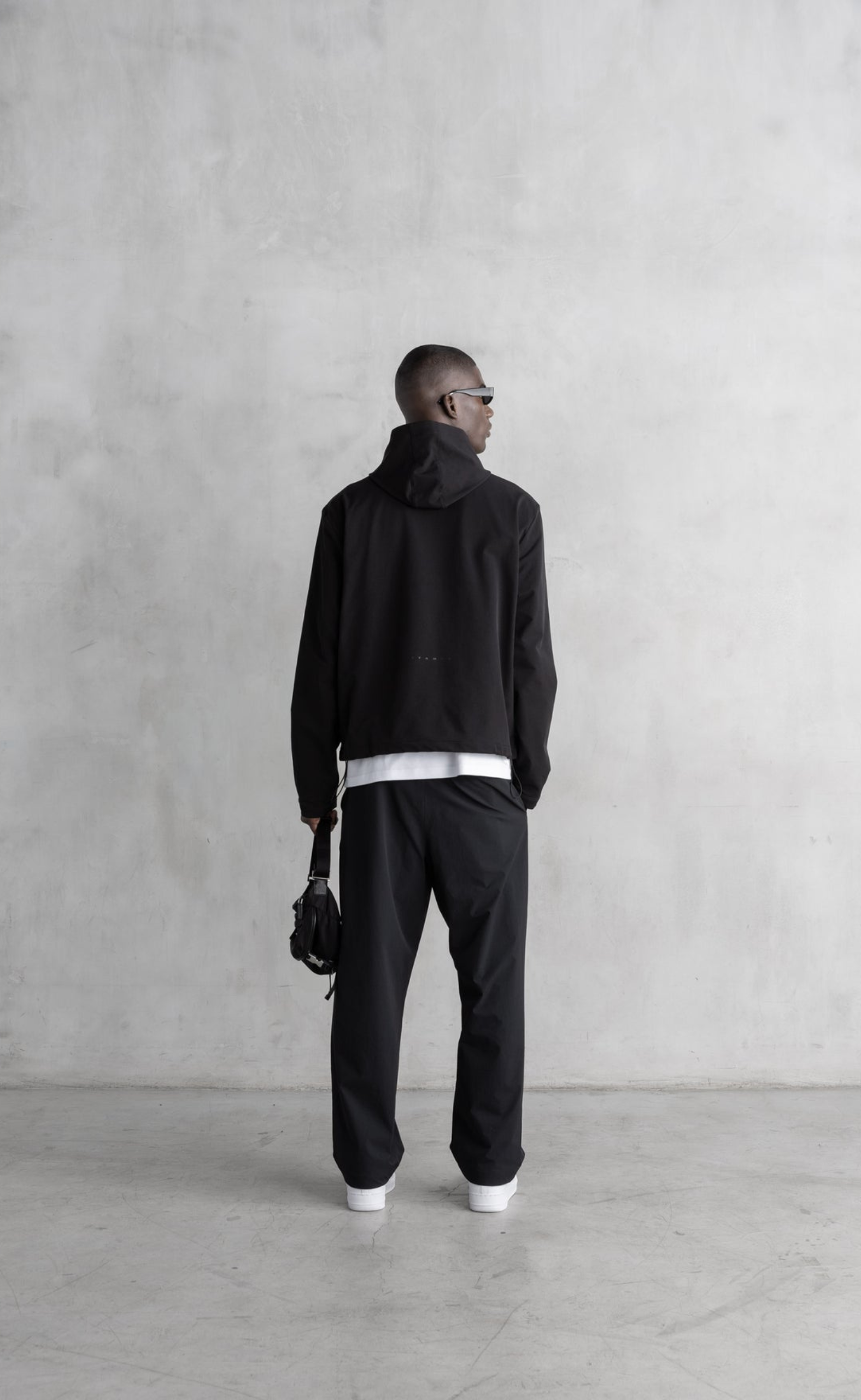 TERRY ANORAK BLACK JACKET