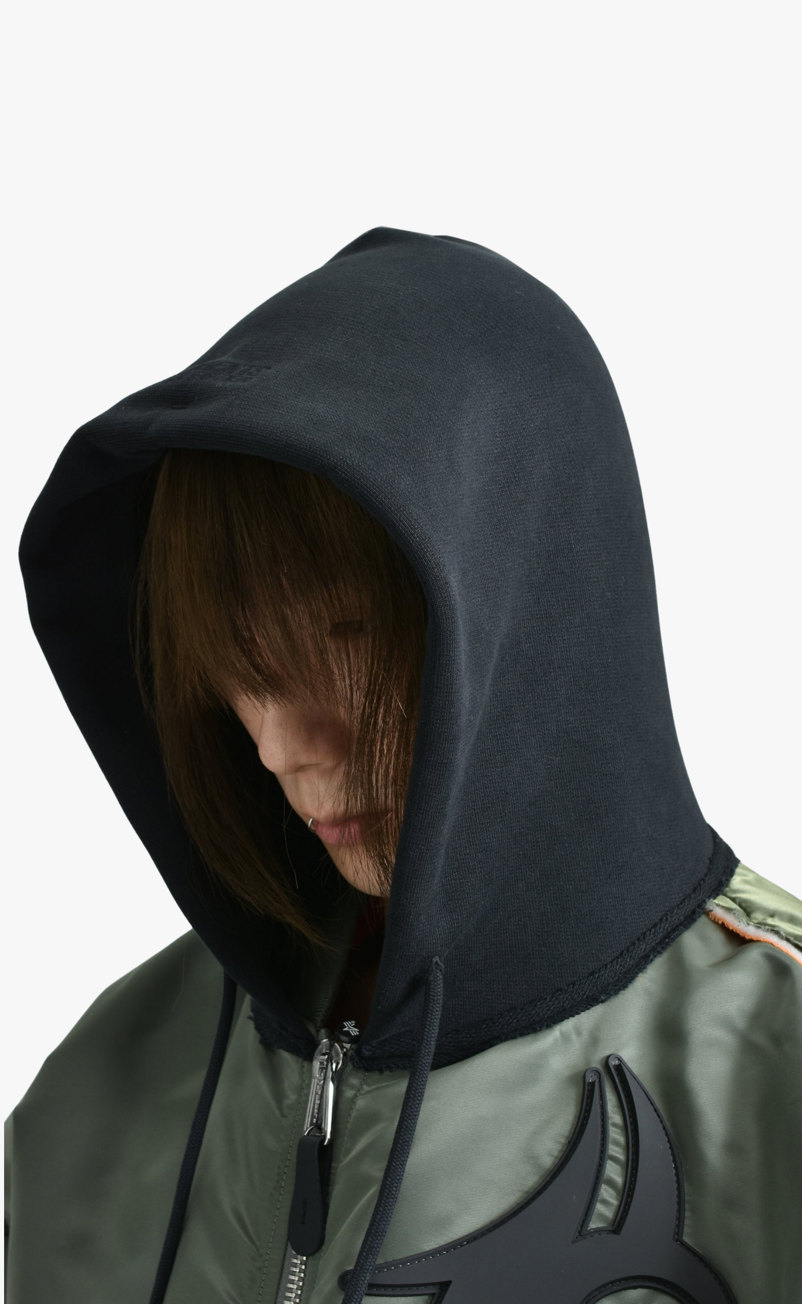 TRIBAL REWORKED BOMBER GREEN BLACK JACKET