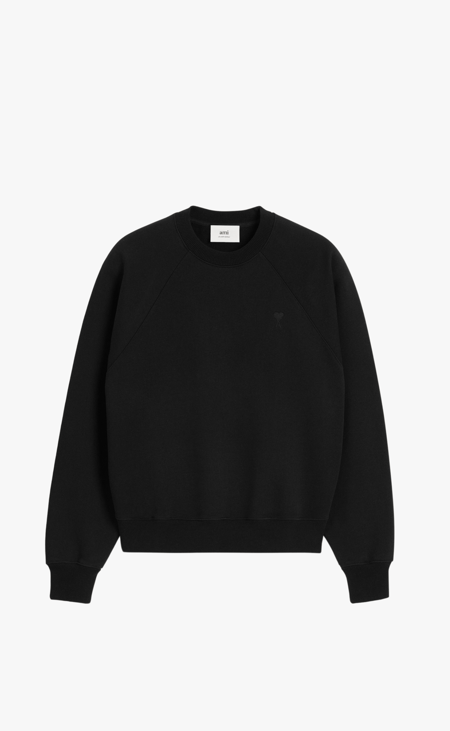 TONE ON TONE BLACK CREWNECK