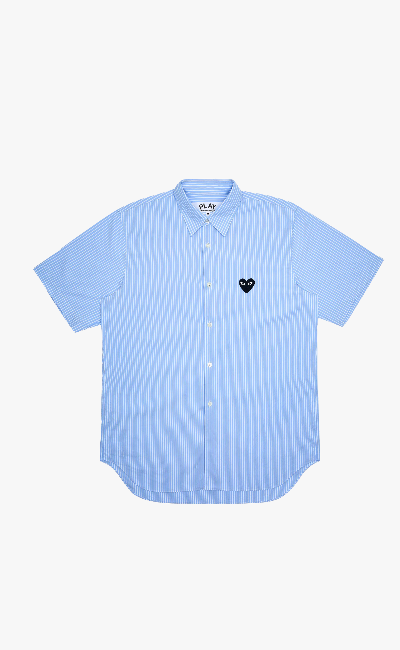 STRIPED SHORT SLEEVE BLUE SHIRT