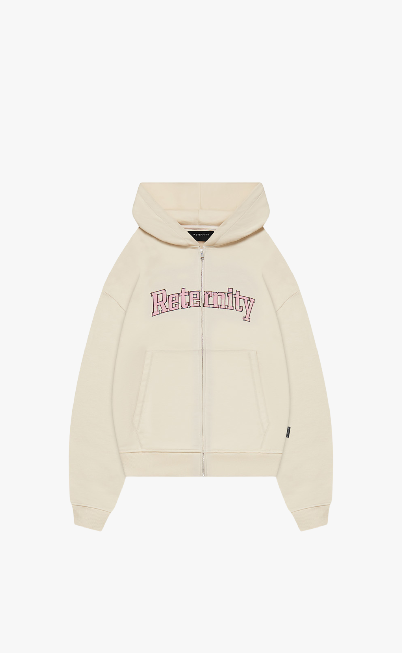 WATERCOLOR ZIP CREAM HOODIE