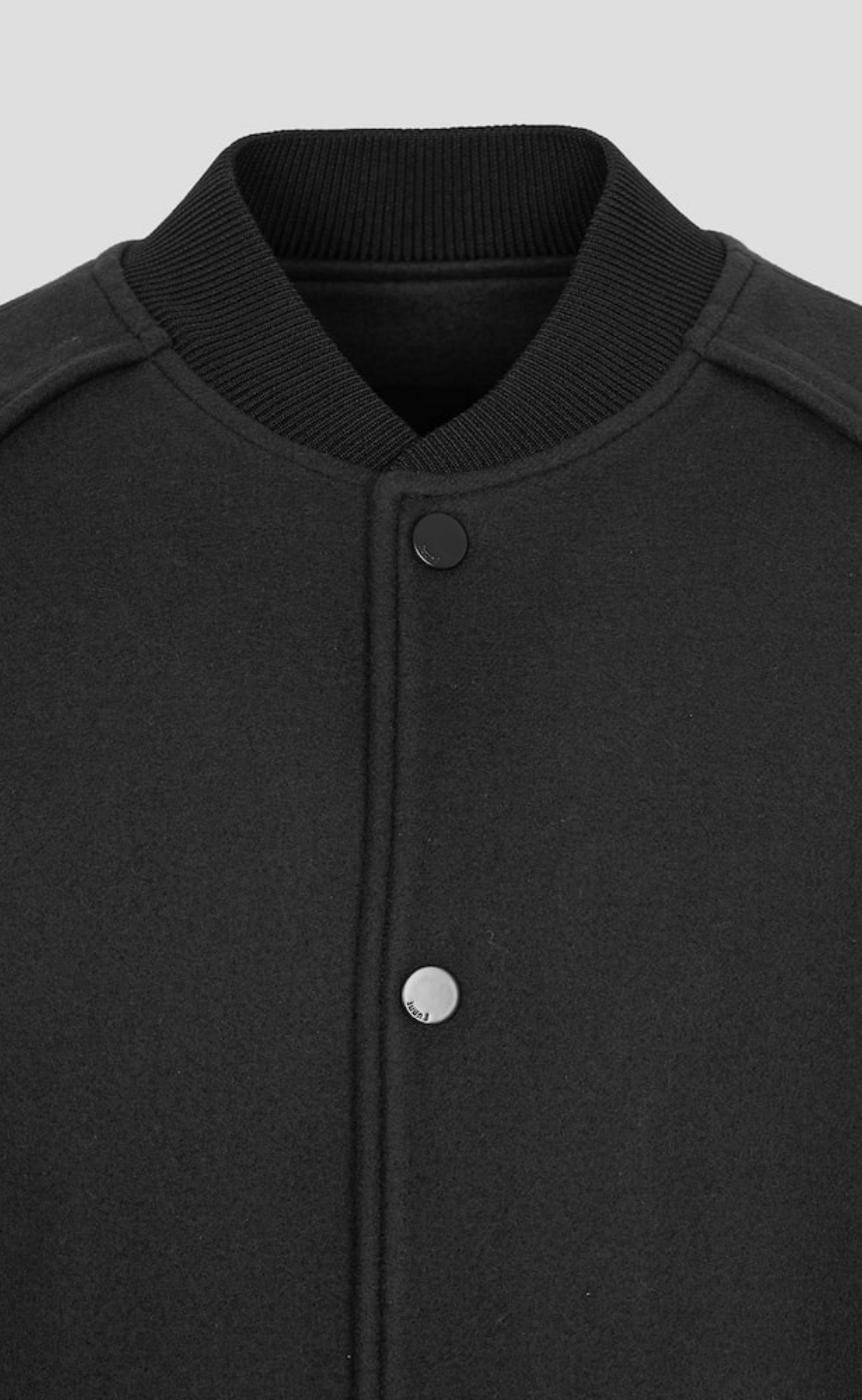 VARSITY WITH LEATHER SLEEVE BLACK JACKET