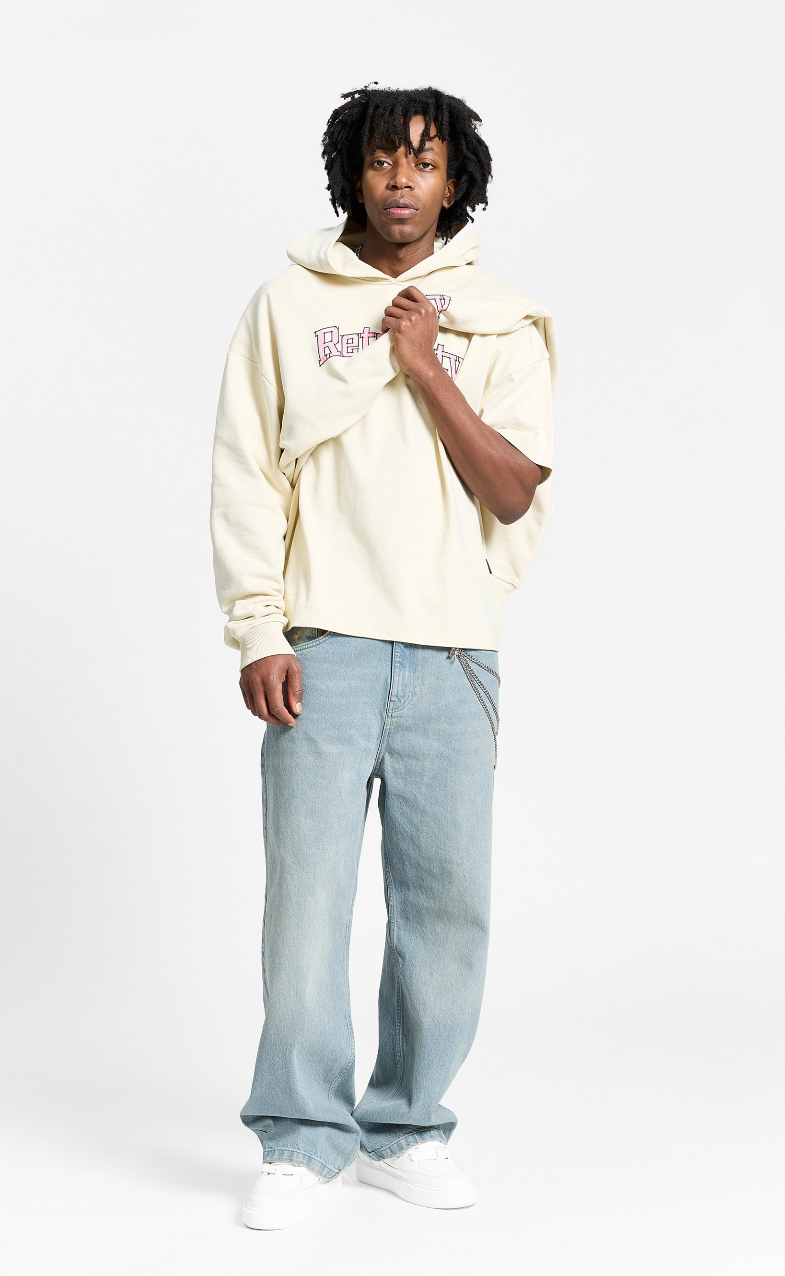 WATERCOLOR CREAM HOODIE