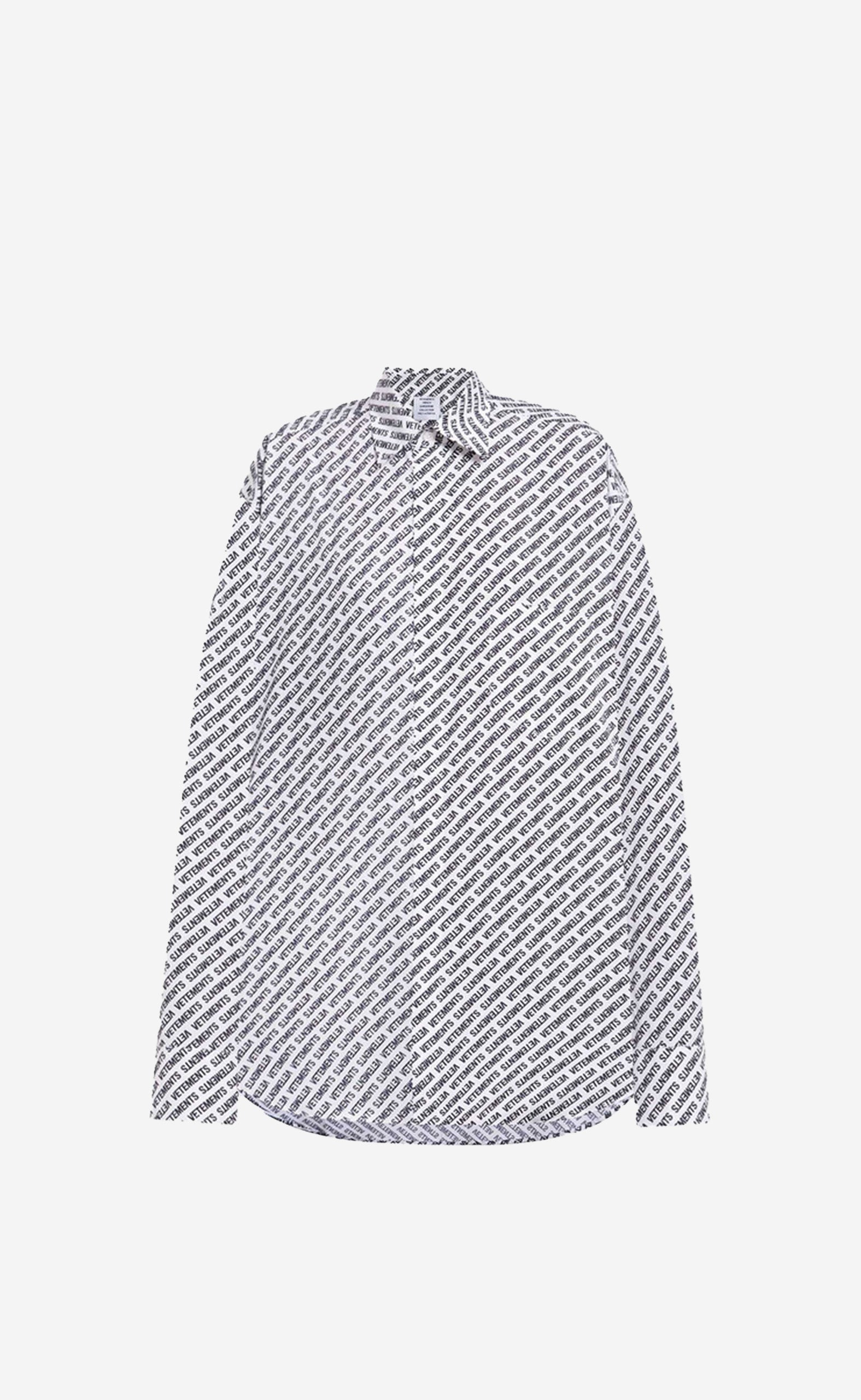 WHITE BLACK DOUBLE MONOGRAM SHIRT