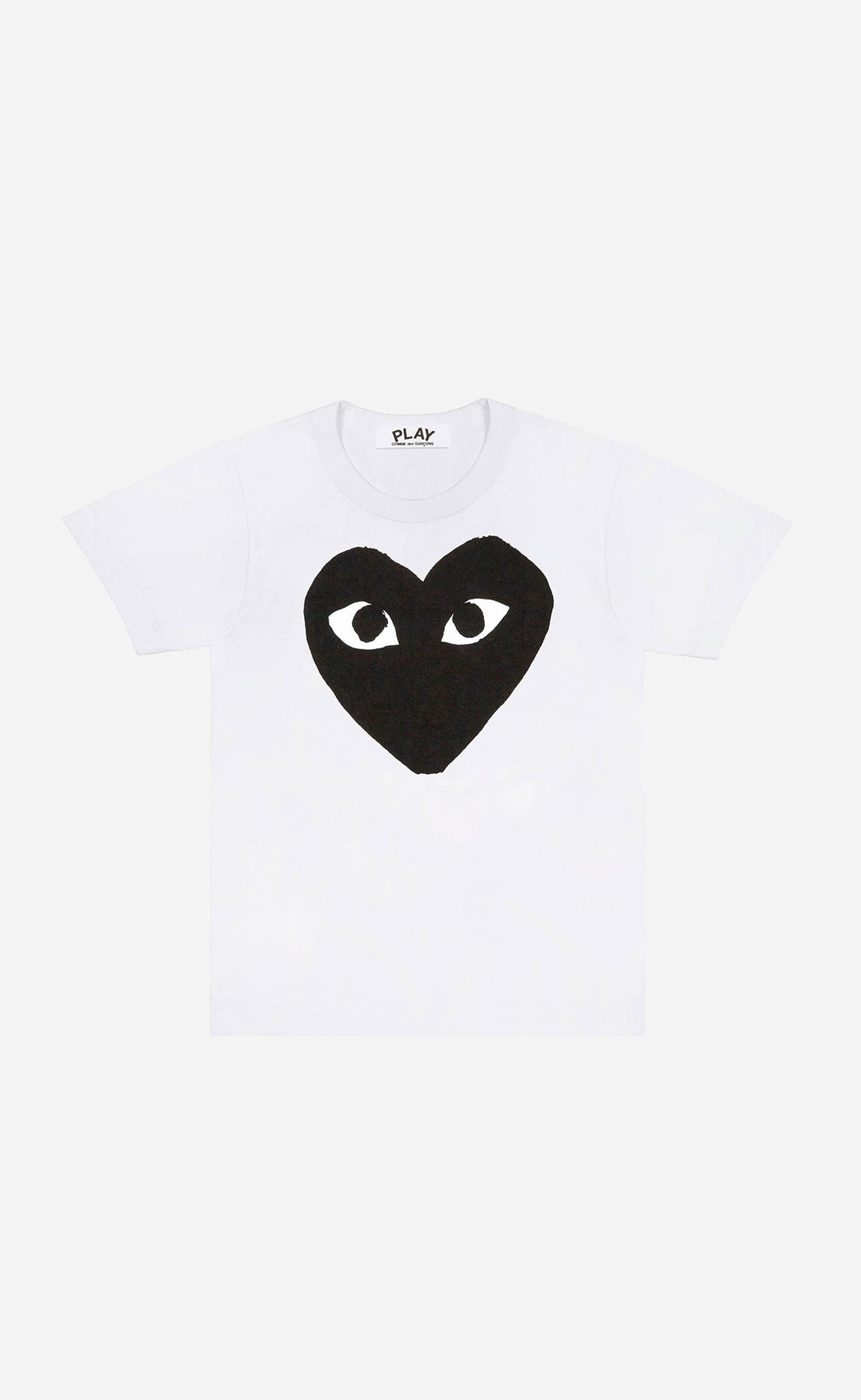 WHITE BLACK MEN TSHIRT WITH BLACK HEART