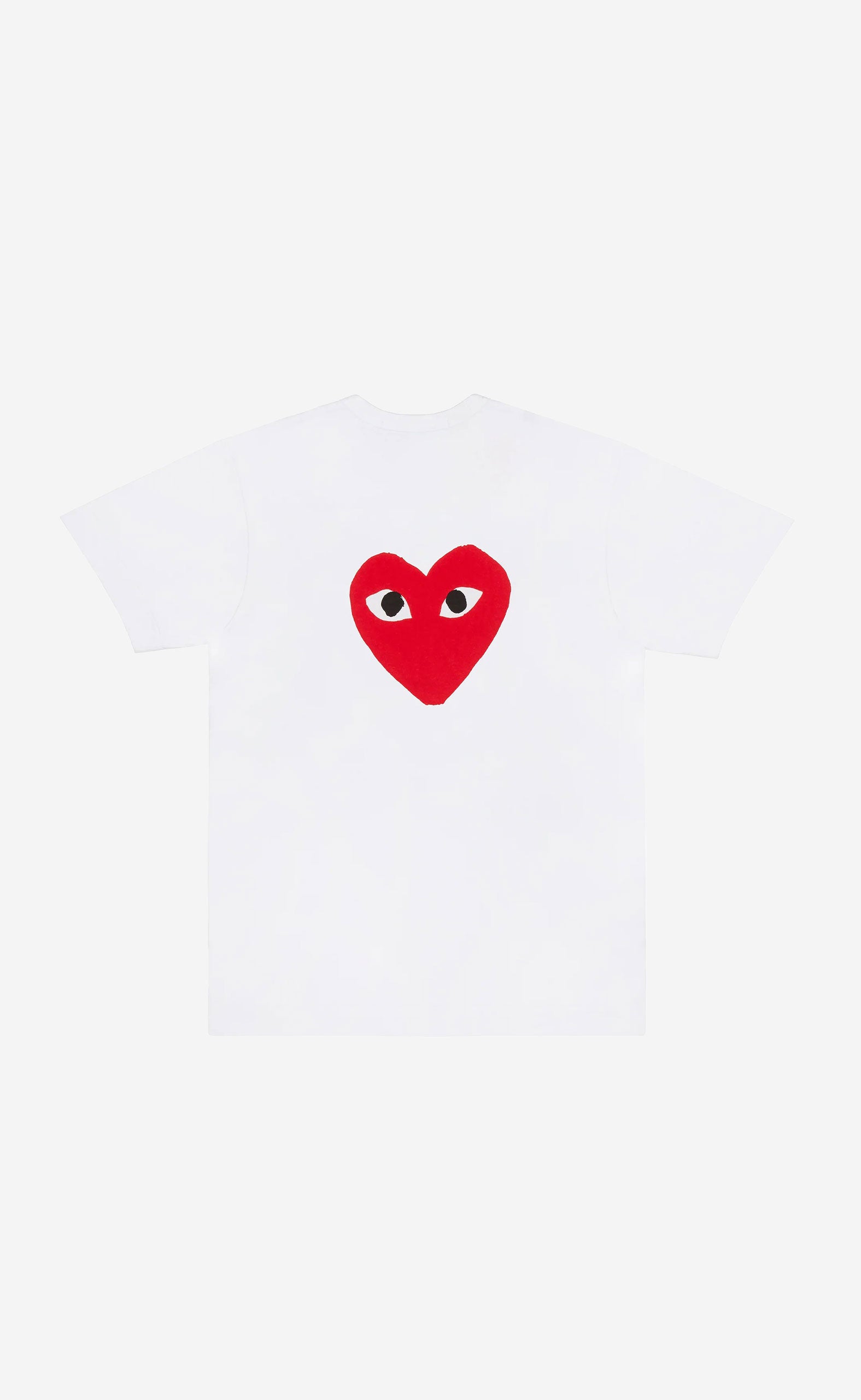 WHITE DOUBLE RED HEART T-SHIRT