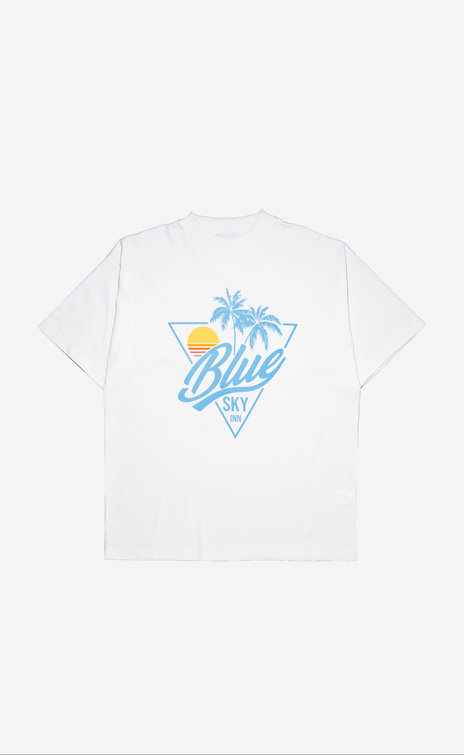WHITE SUNSET LOGO TEE