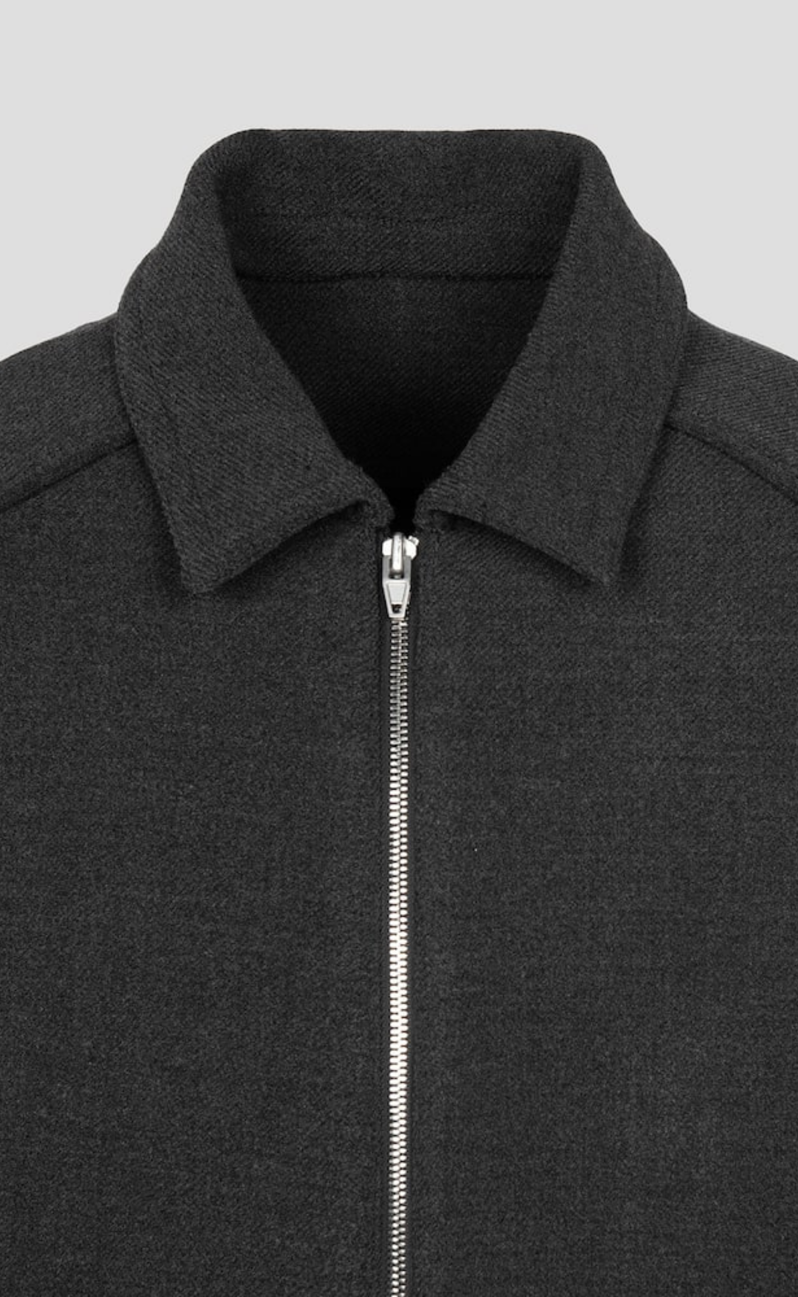 WOOL HARRINGTON GREY JACKET