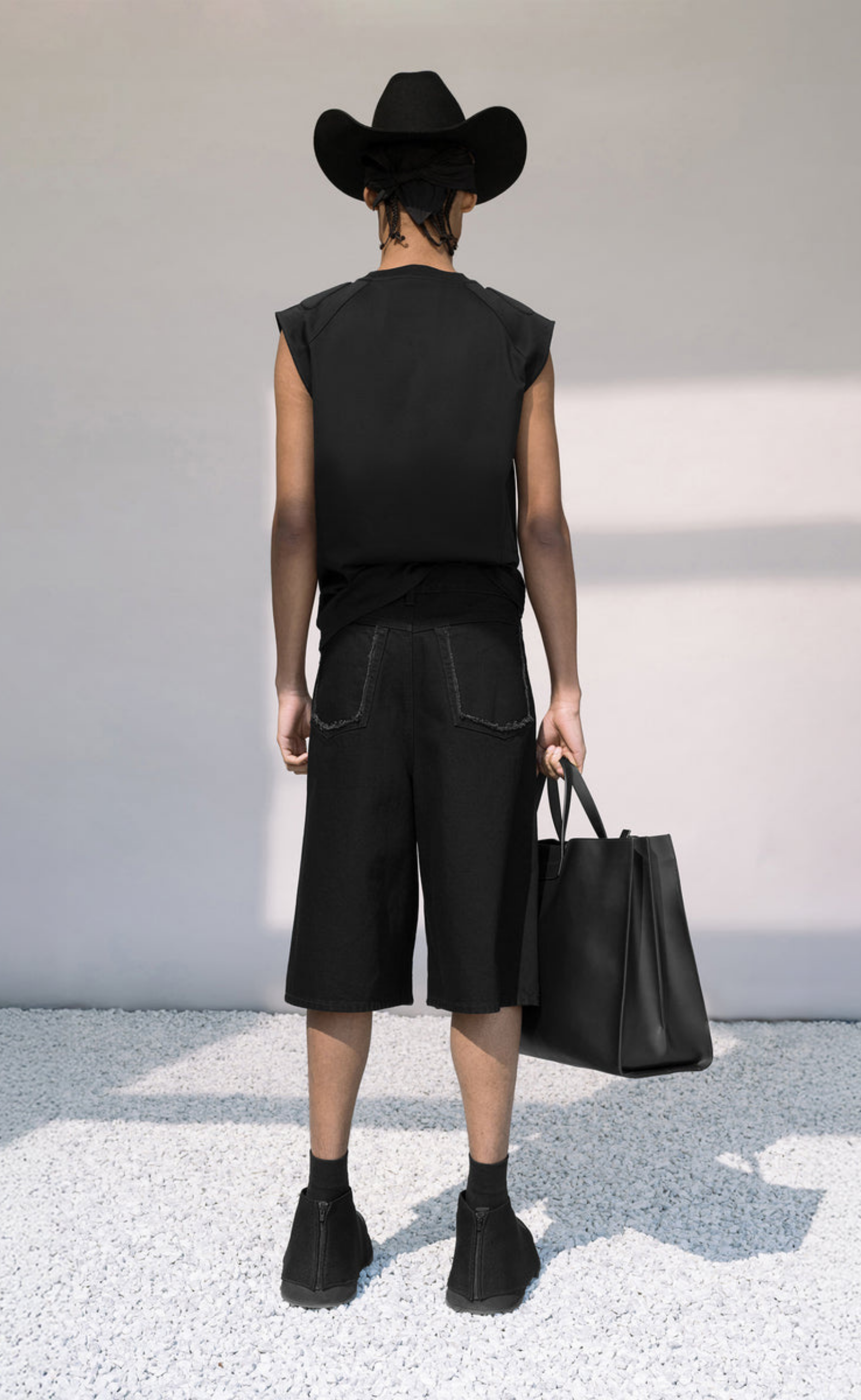 FENCE DENIM BLACK SHORTS