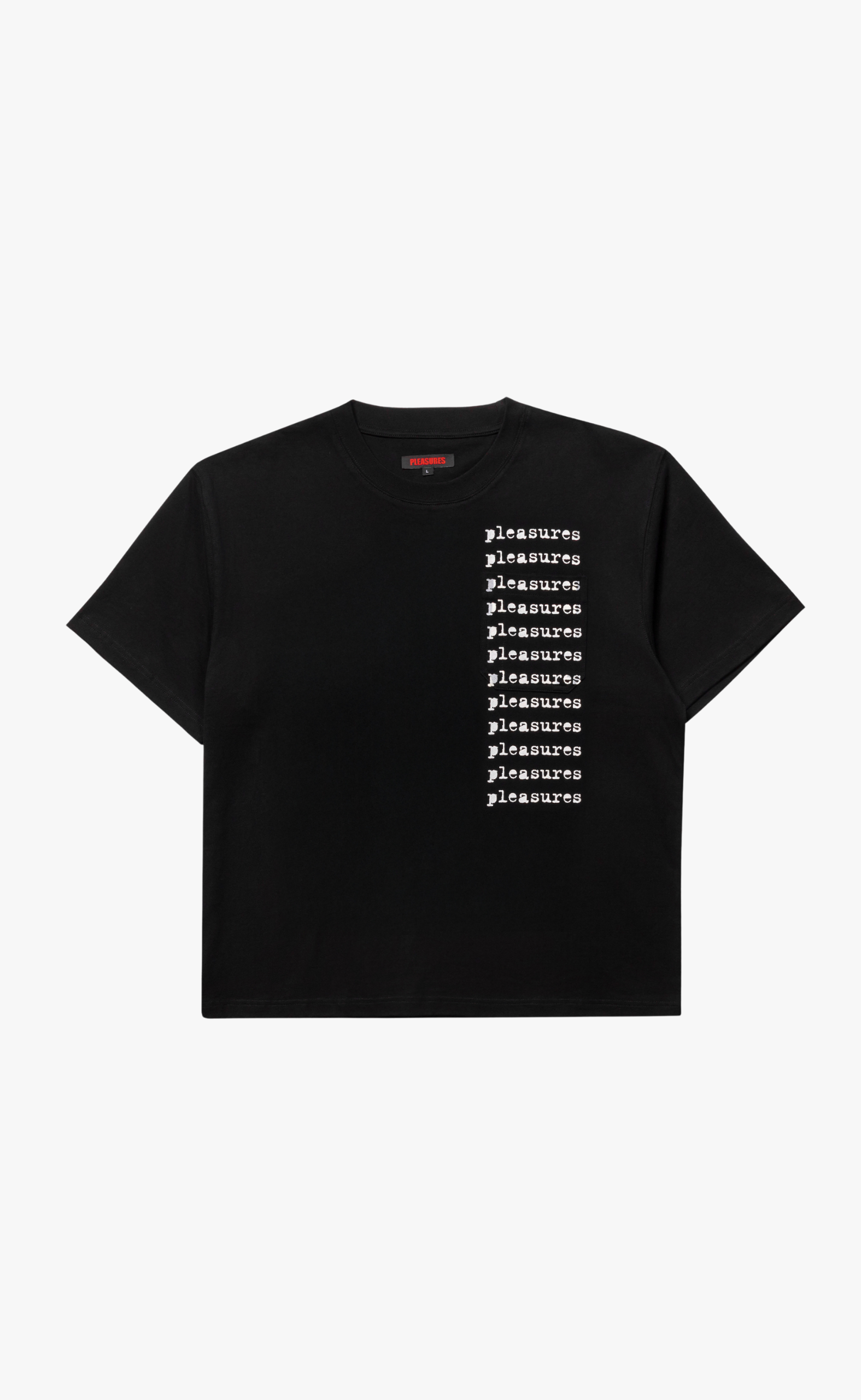 SLIP POCKET BLACK T-SHIRT