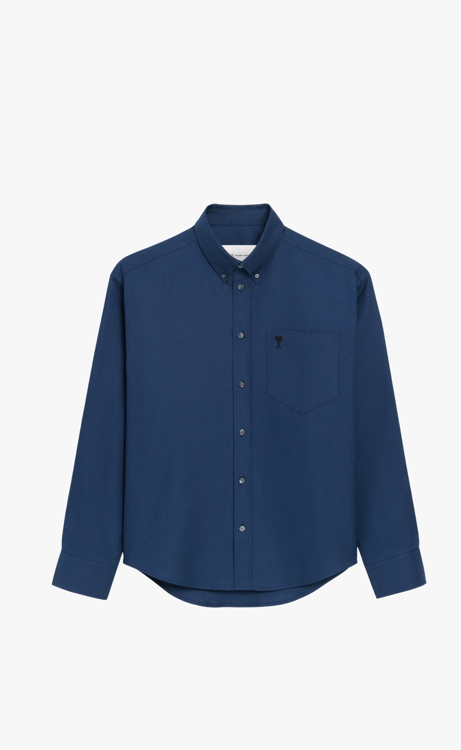 BOXY EMBROIDERED AMI DE COEUR BLUE SHIRT