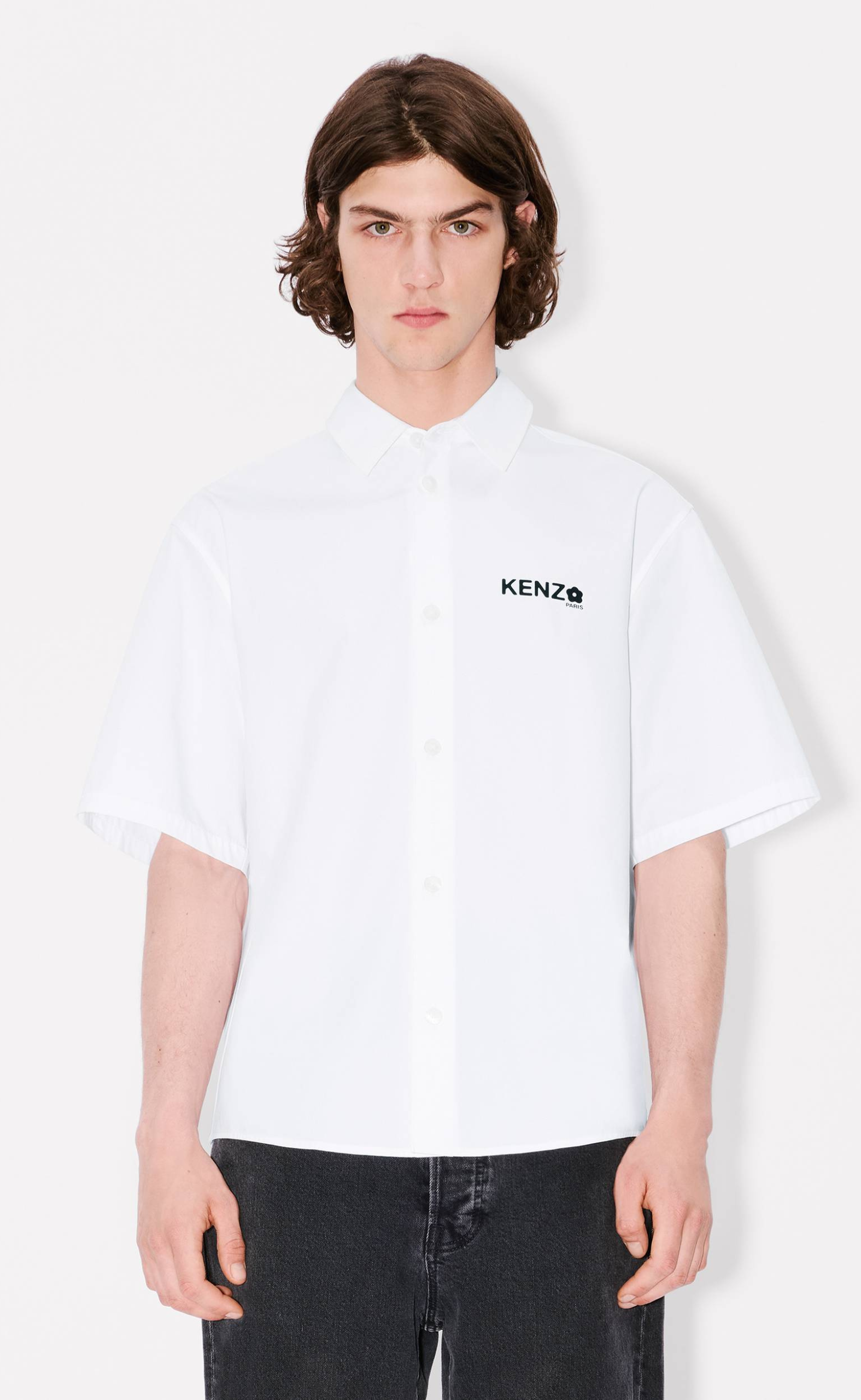 BOKE FLOWER 2.0 SHORT SLEEVE WHITE SHIRT