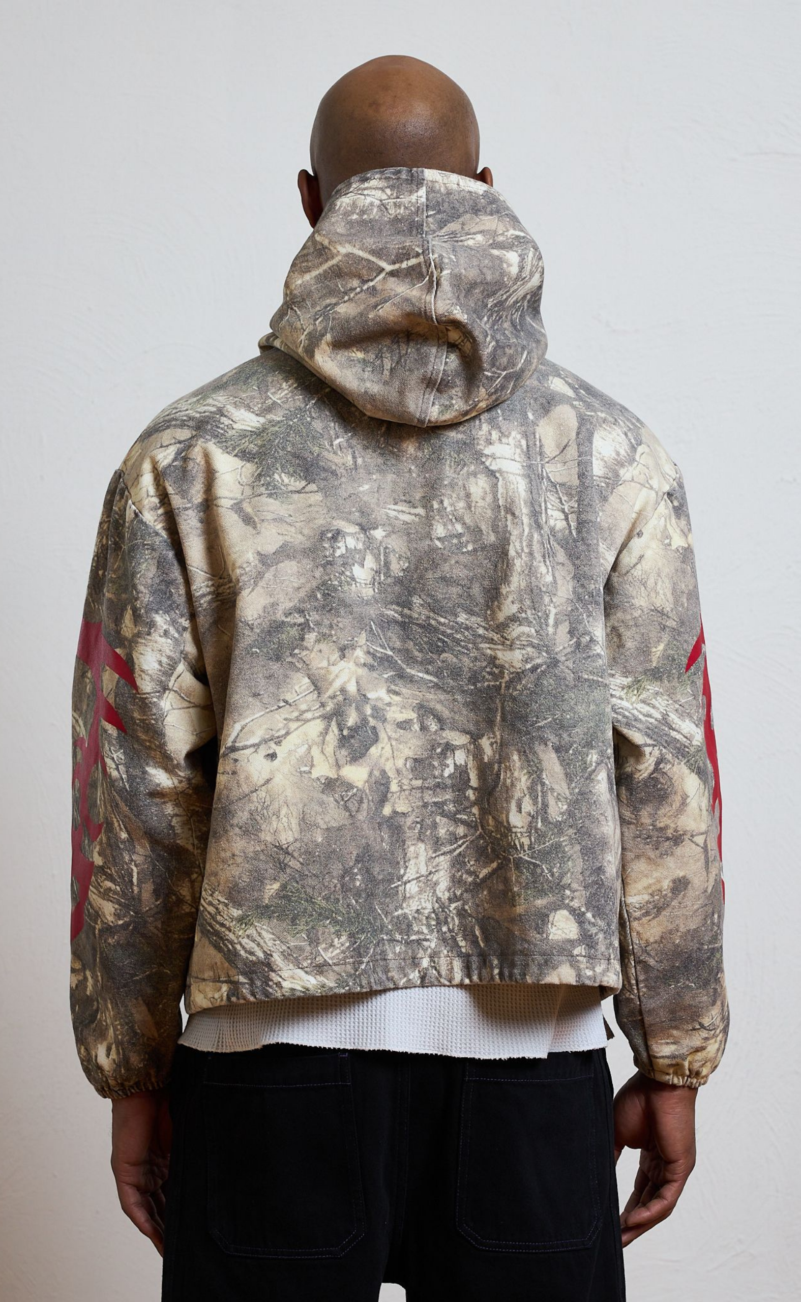 HUNT CANVAS PONCHO CAMO HOODIE
