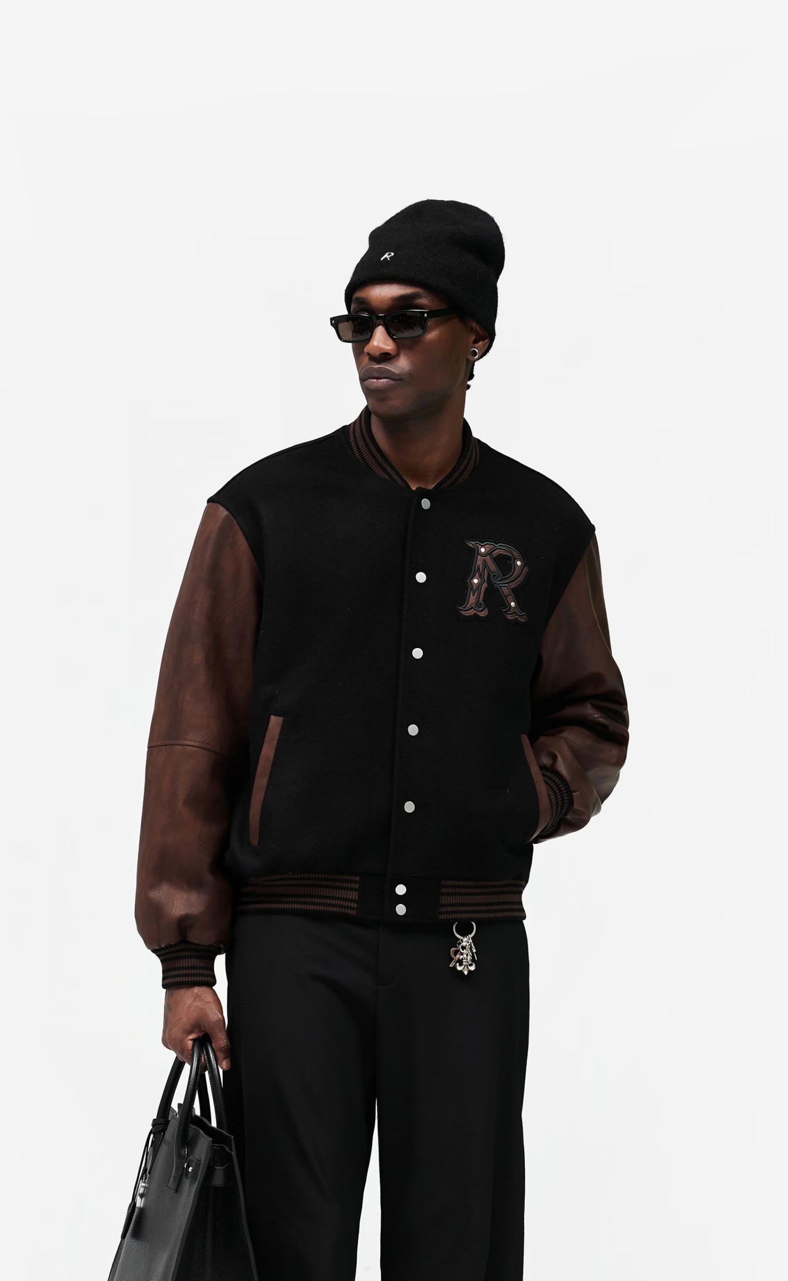 VARSITY JET BLACK JACKET