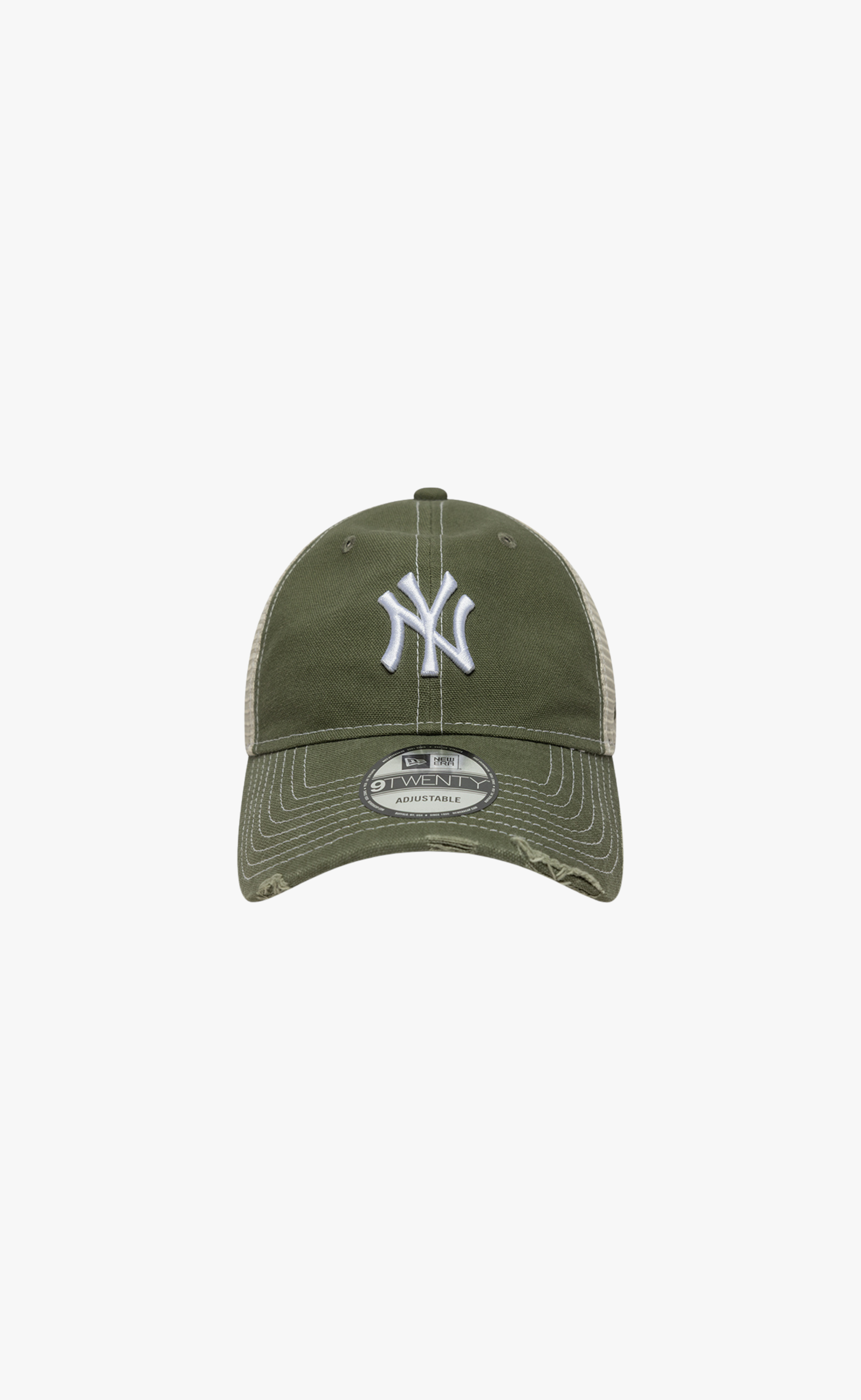 NEW YORK YANKEES COTTON CANV 9TWENTY TRUCKER GREEN WHITE HAT