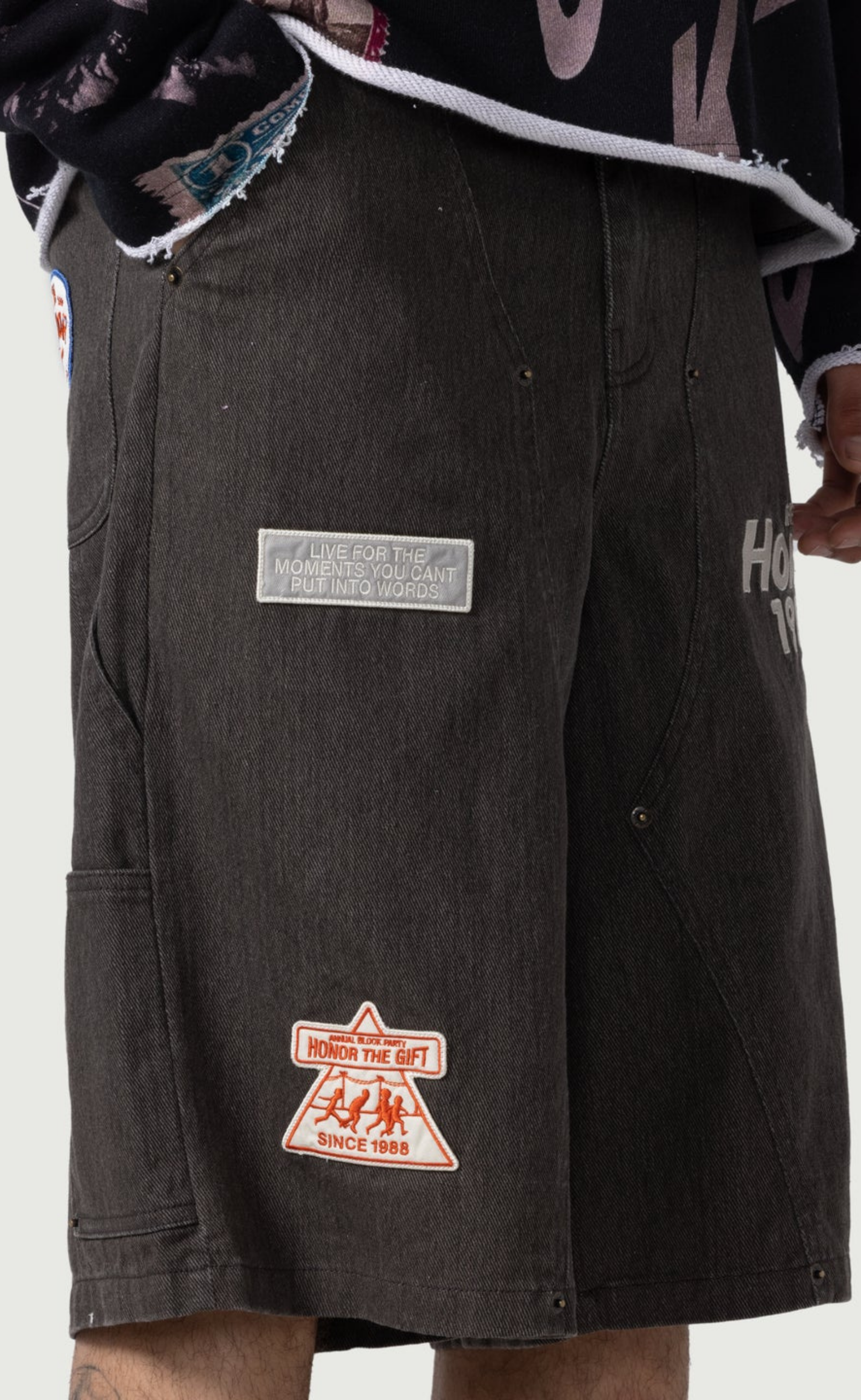 TWILL CARPENTER BLACK SHORTS
