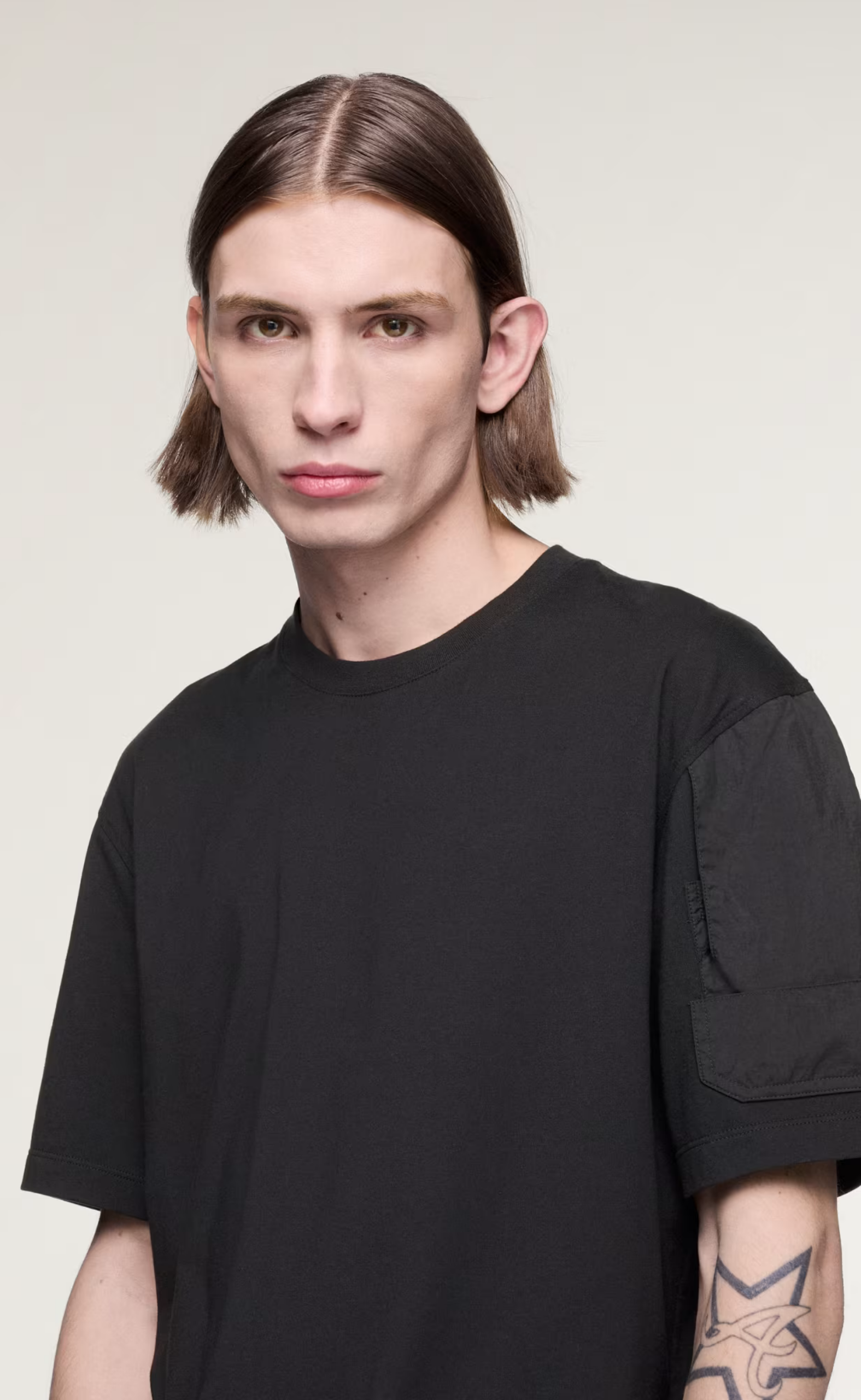 Y-3 UTILITY SHORT SLEEVE BLACK T-SHIRT
