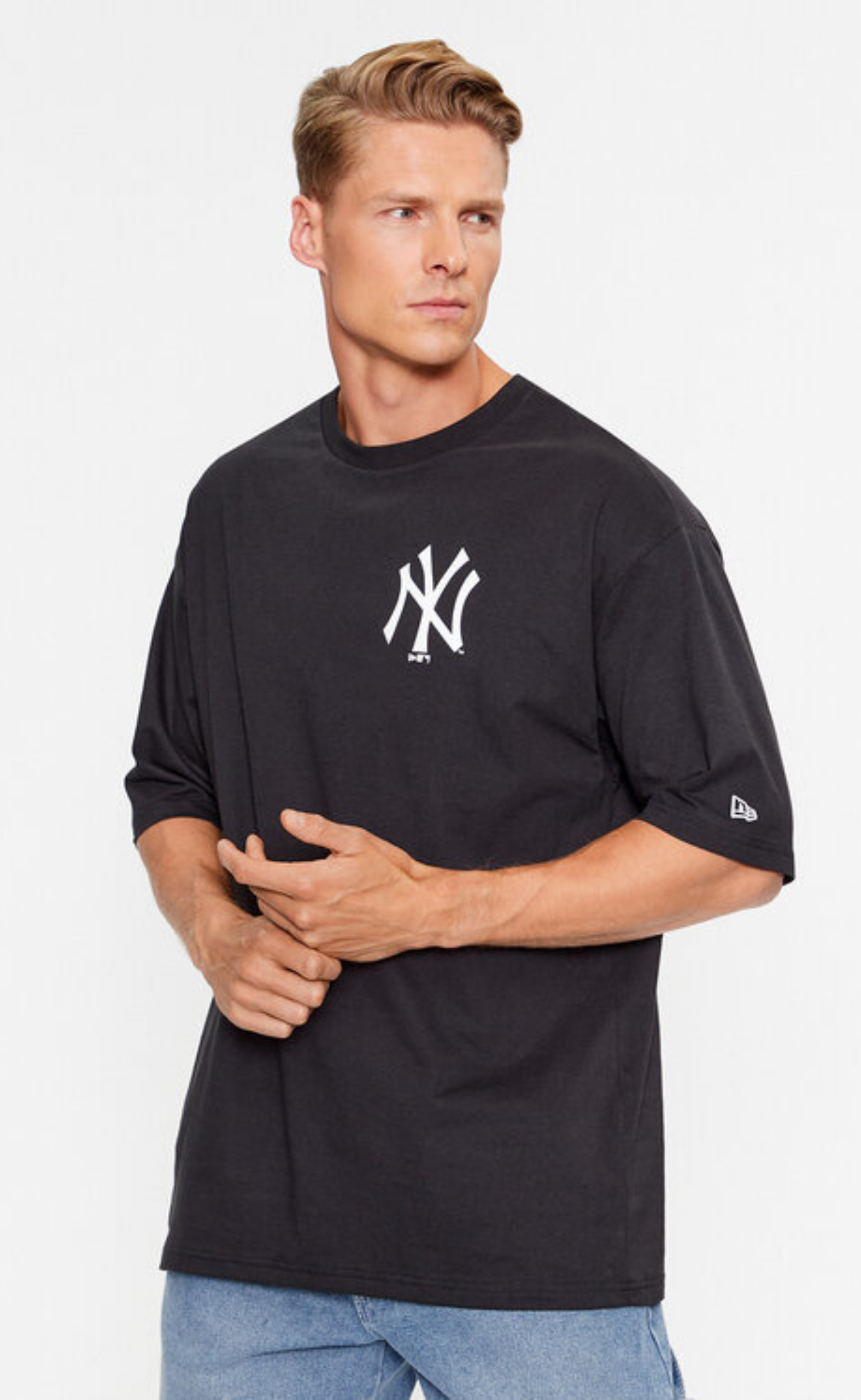 NEW YORK YANKEES MLB ESSENTIALS LC OS BLACK T-SHIRT