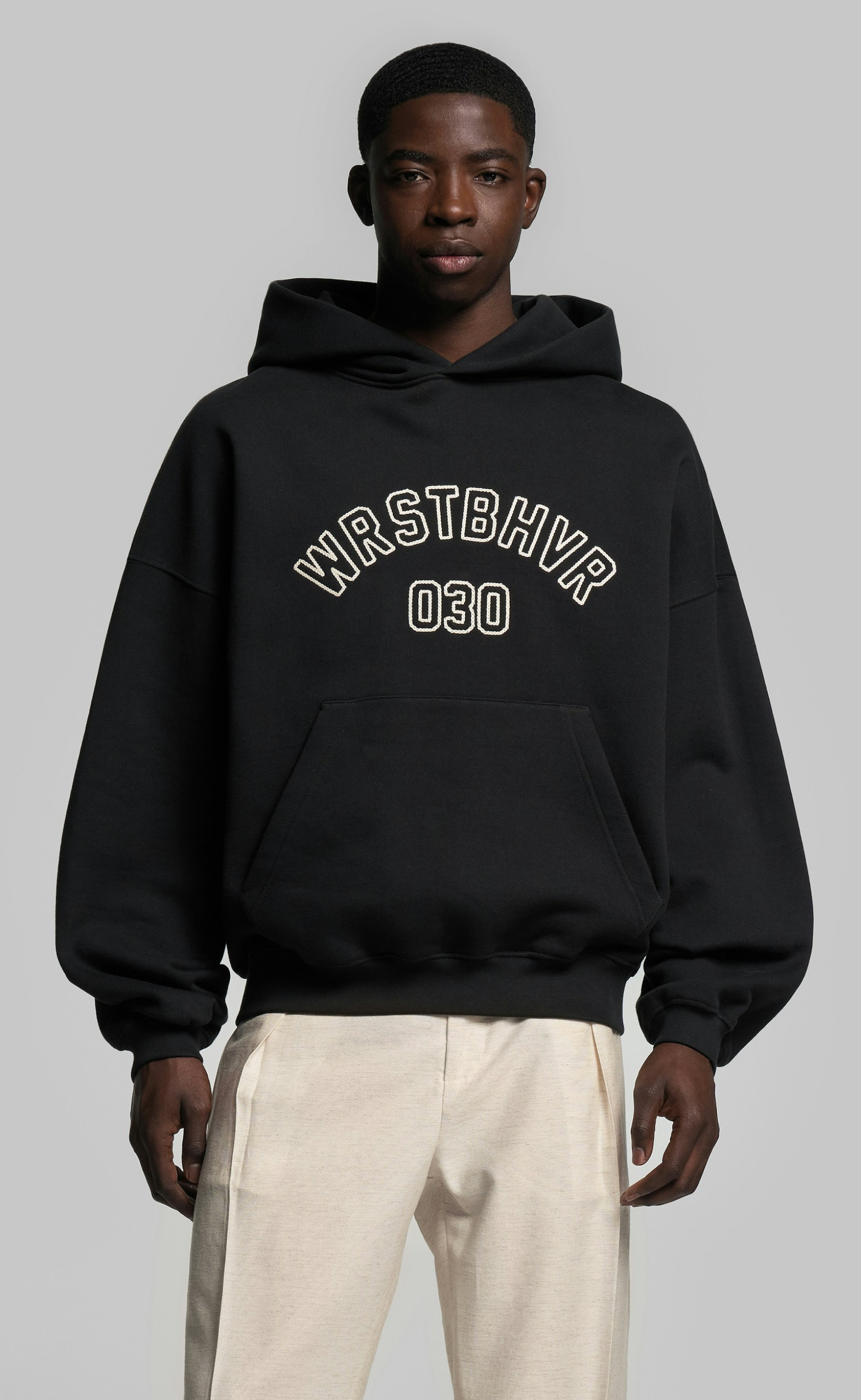 MARCEJ JET BLACK HOODIE