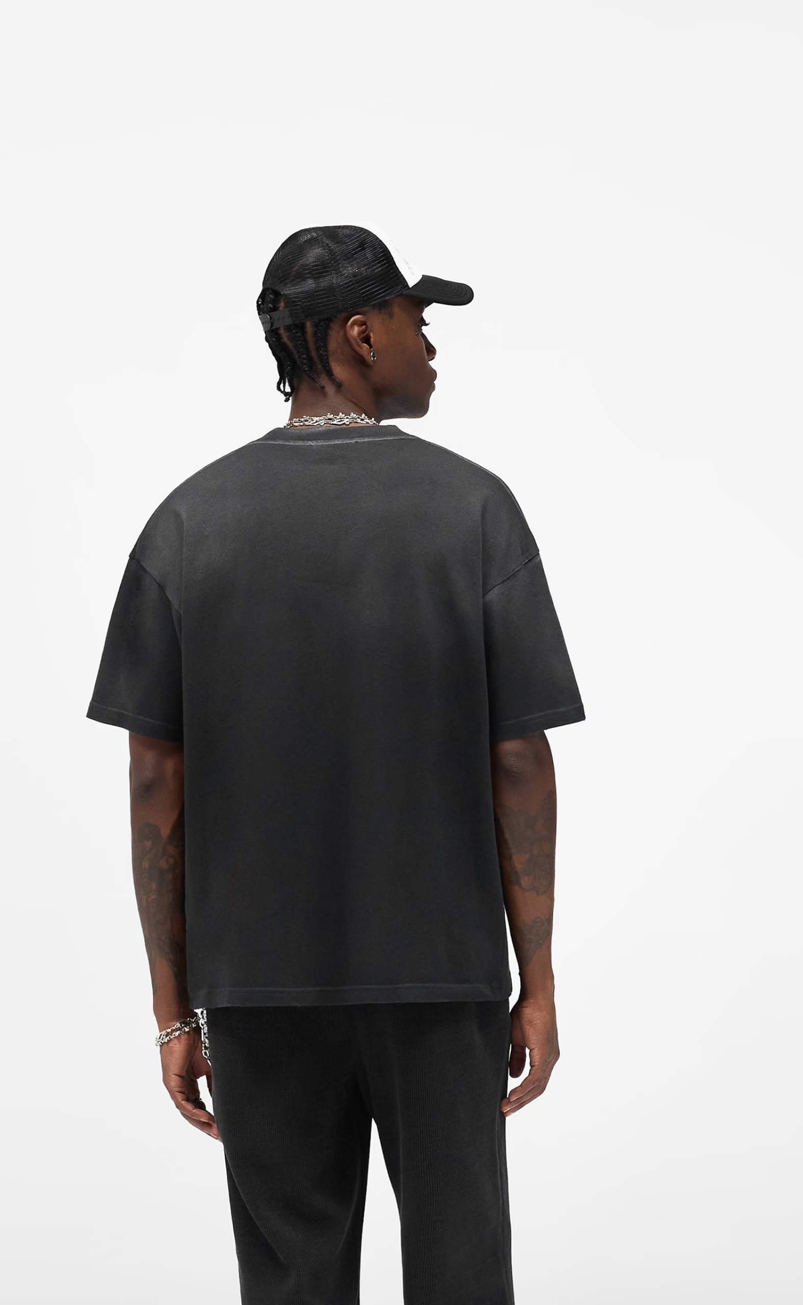 REPRESENT LEGACY CREST STAINED BLACK T-SHIRT