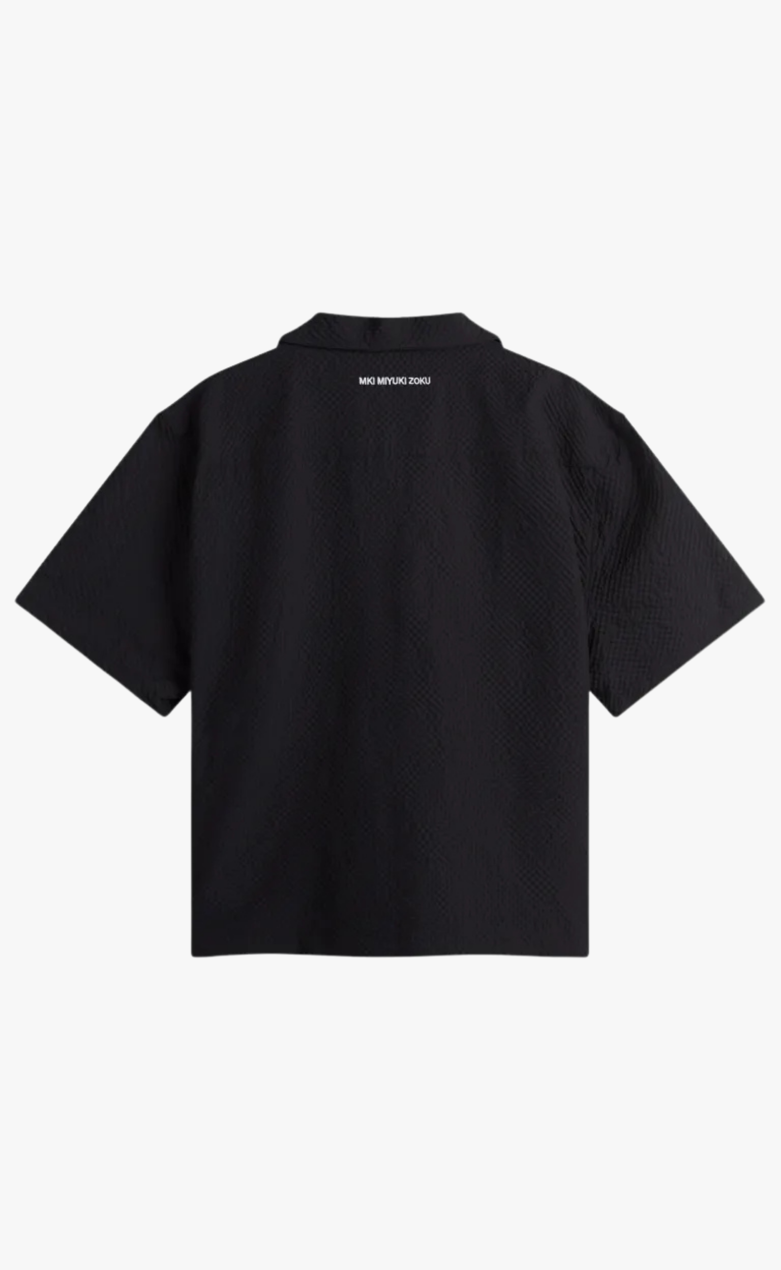 SEERSUCKER VACATION BLACK SHIRT