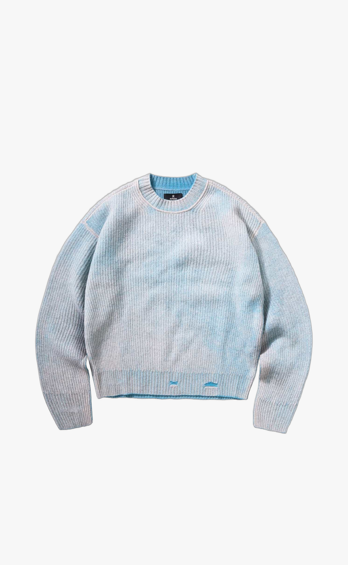 REVERSIBLE FADE OUT KNIT PETROL SWEATER