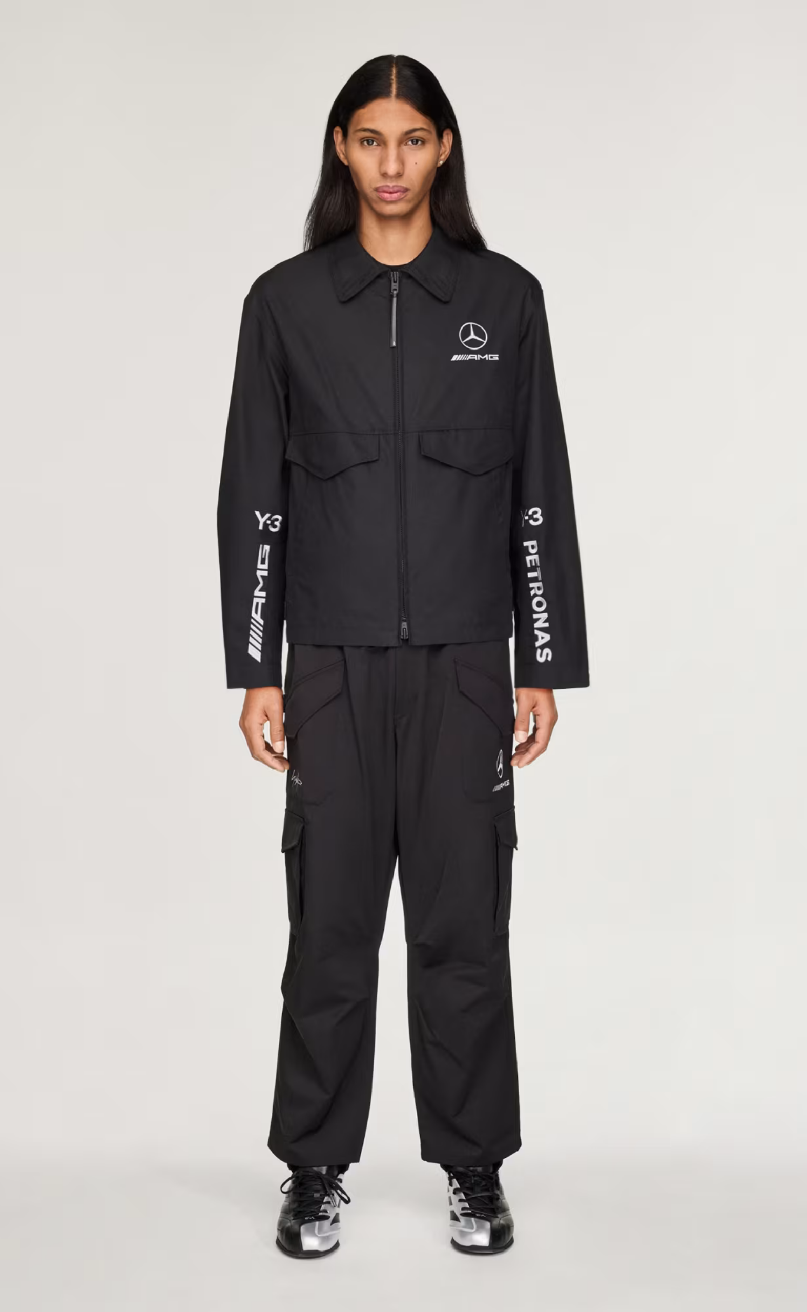 F1 MERCEDES CARGO BLACK PANTS