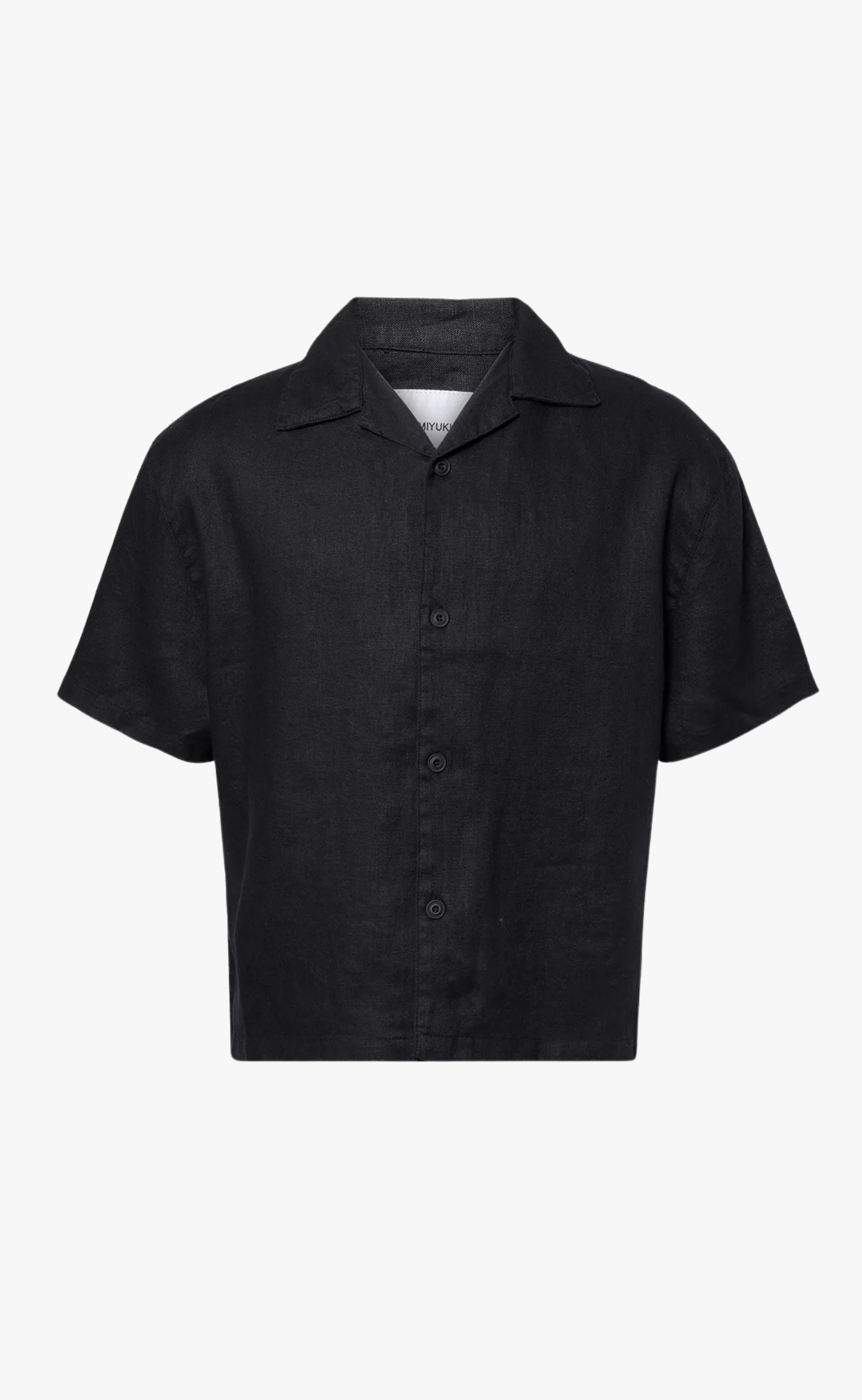 LINEN VACATION BLACK SHIRT