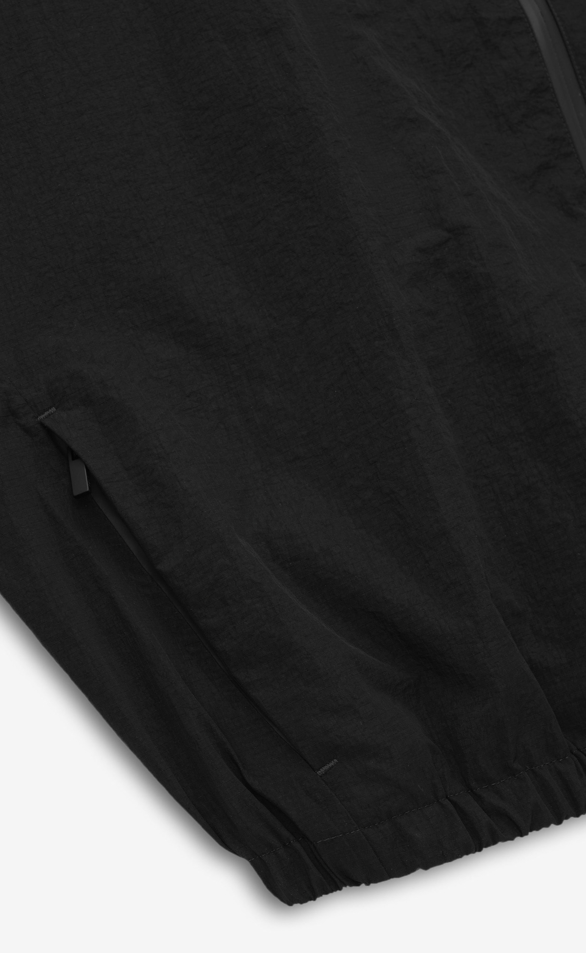 NYLON RIPSTOP TECH TRACK BLACK JACKET