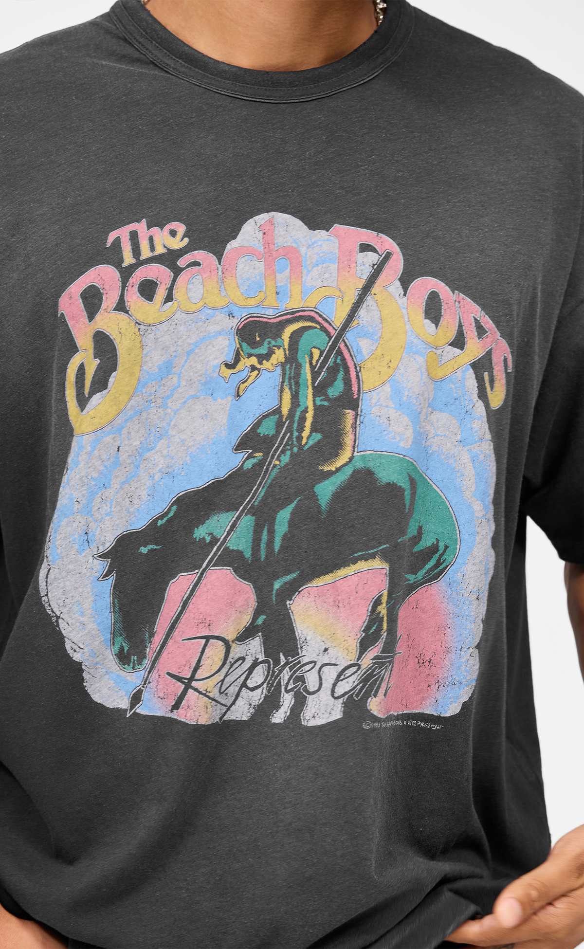 BEACH BOYS ENDLESS SUMMER STAINED BLACK T-SHIRT
