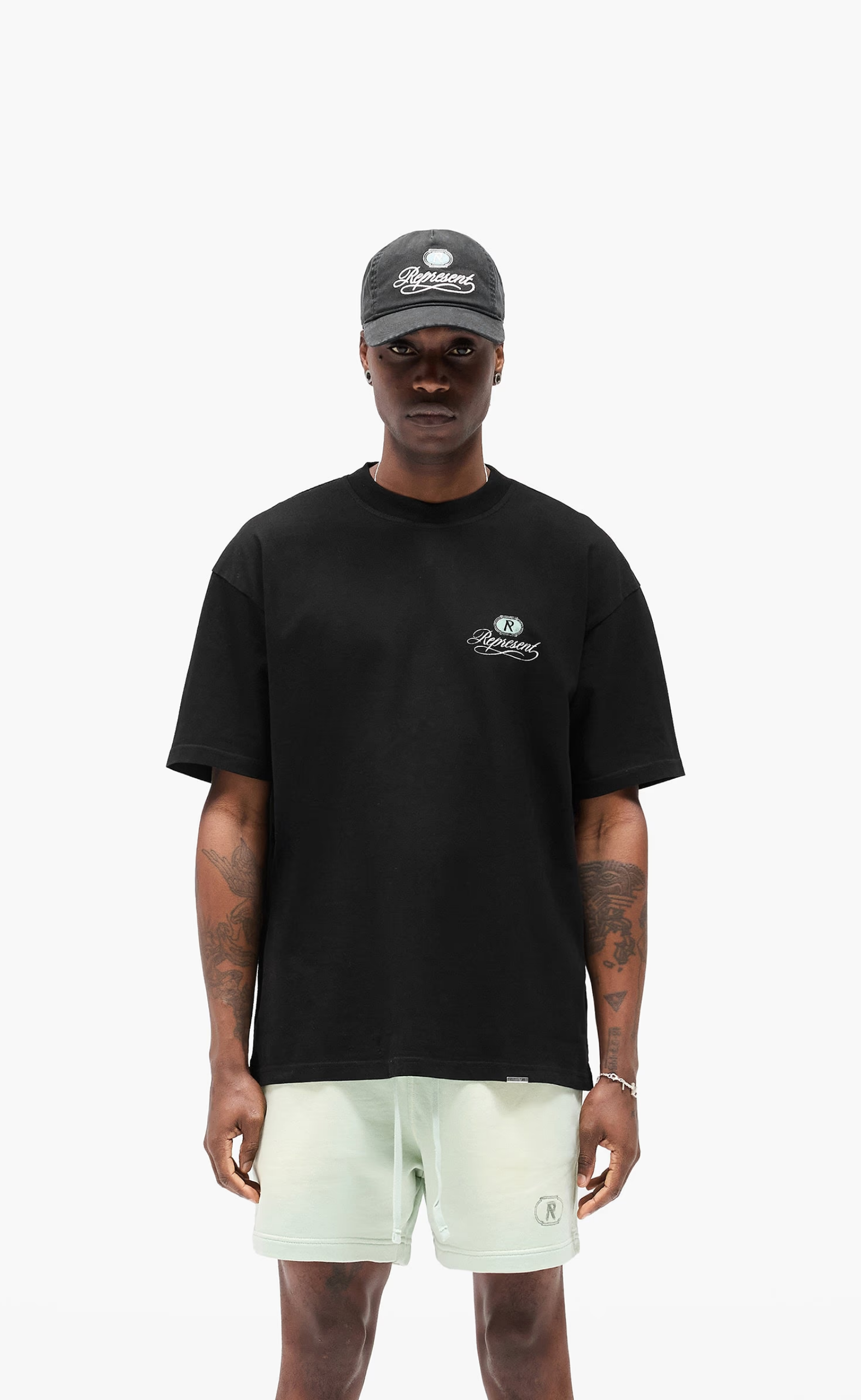 GRAND VINTAGE HAND DRAWN JET BLACK T-SHIRT