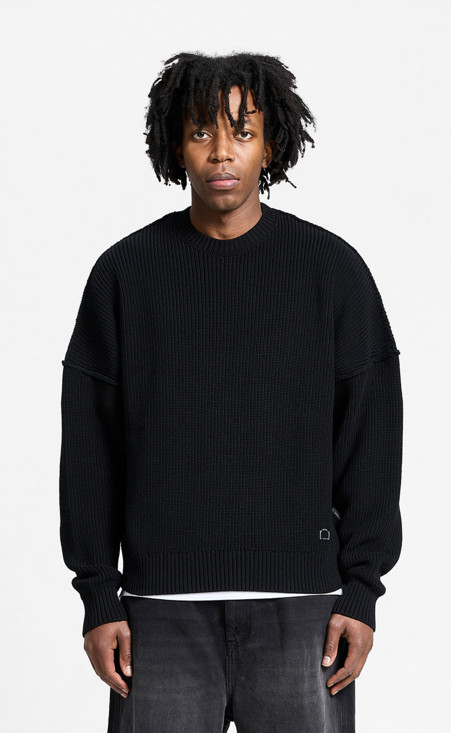 CREATIVE DEPT KNIT BLACK SWEATER