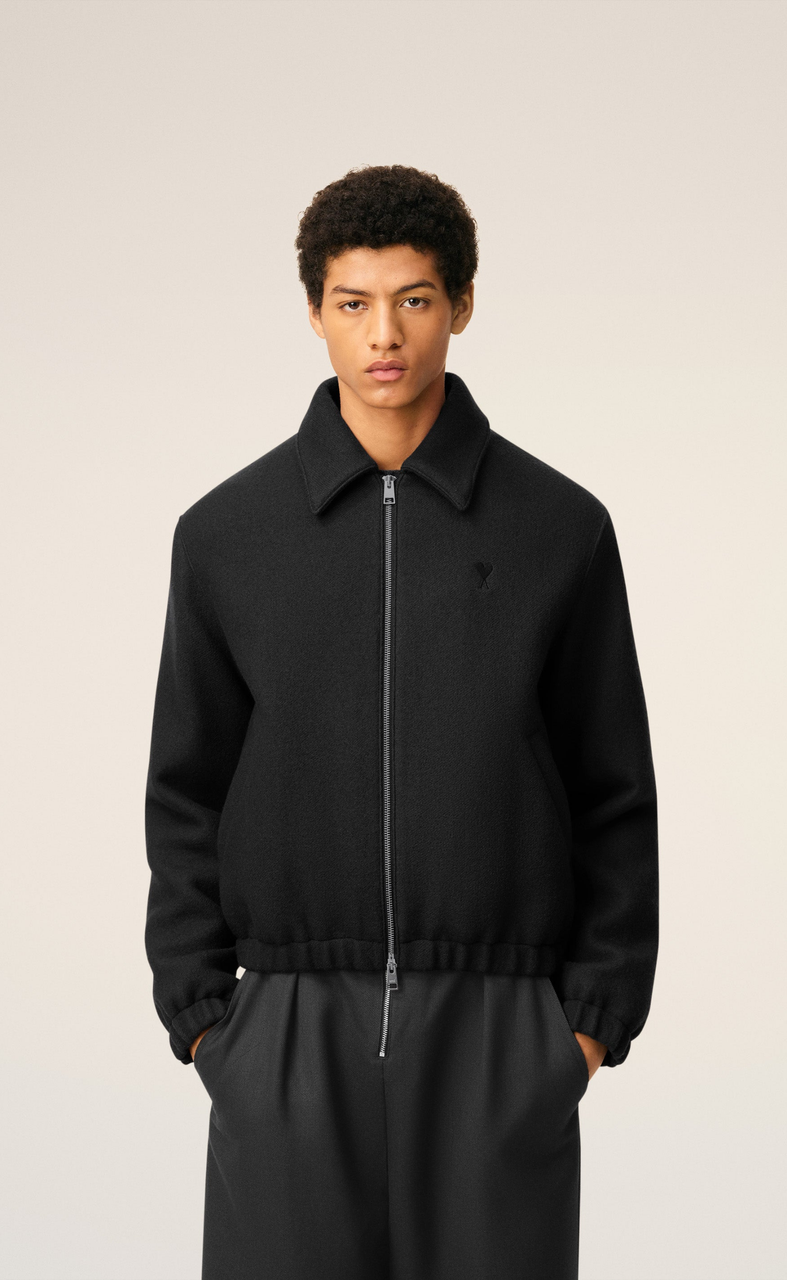 AMI DE COEUR PADDED ZIPPED ANTHRACITE JACKET