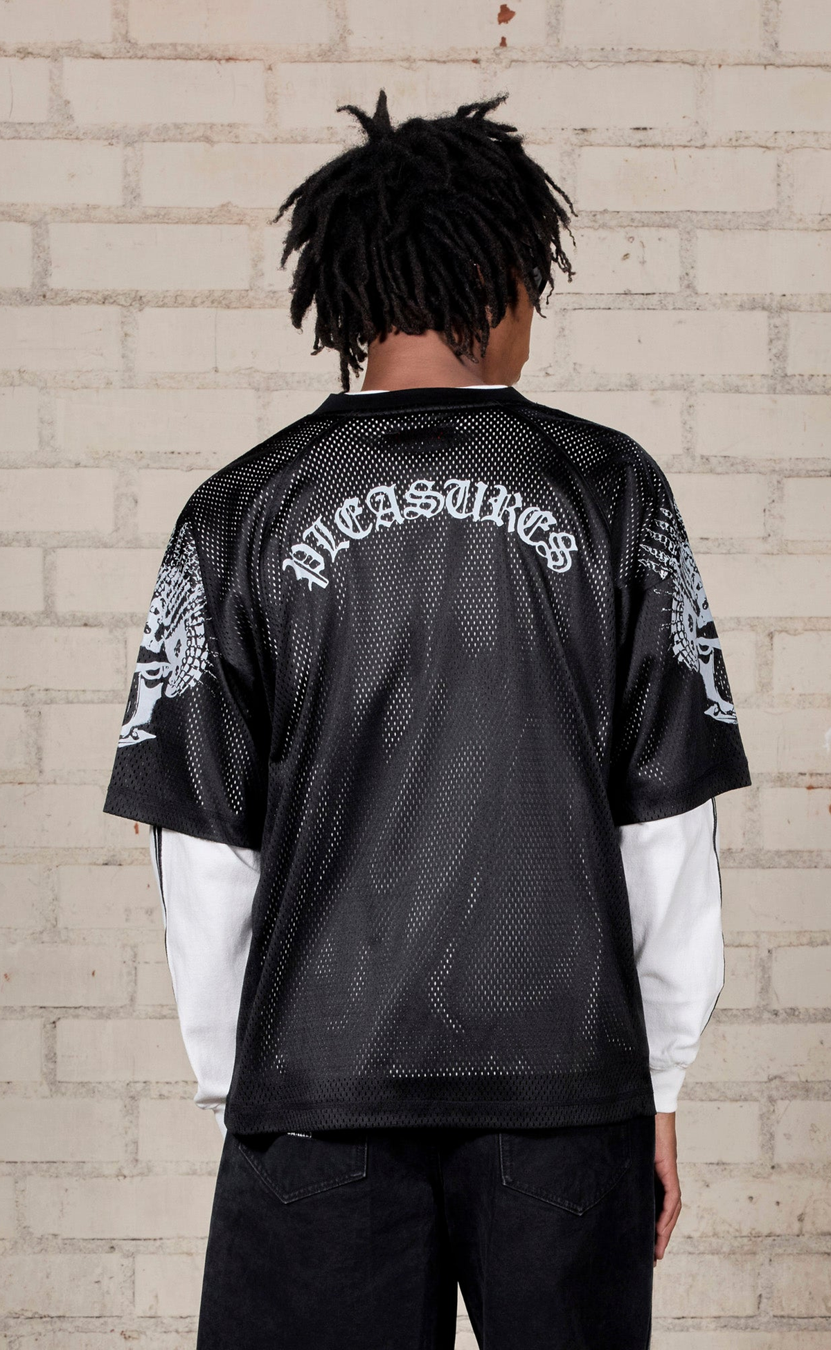 SCREWS FOOTBALL JERSEY BLACK T-SHIRT