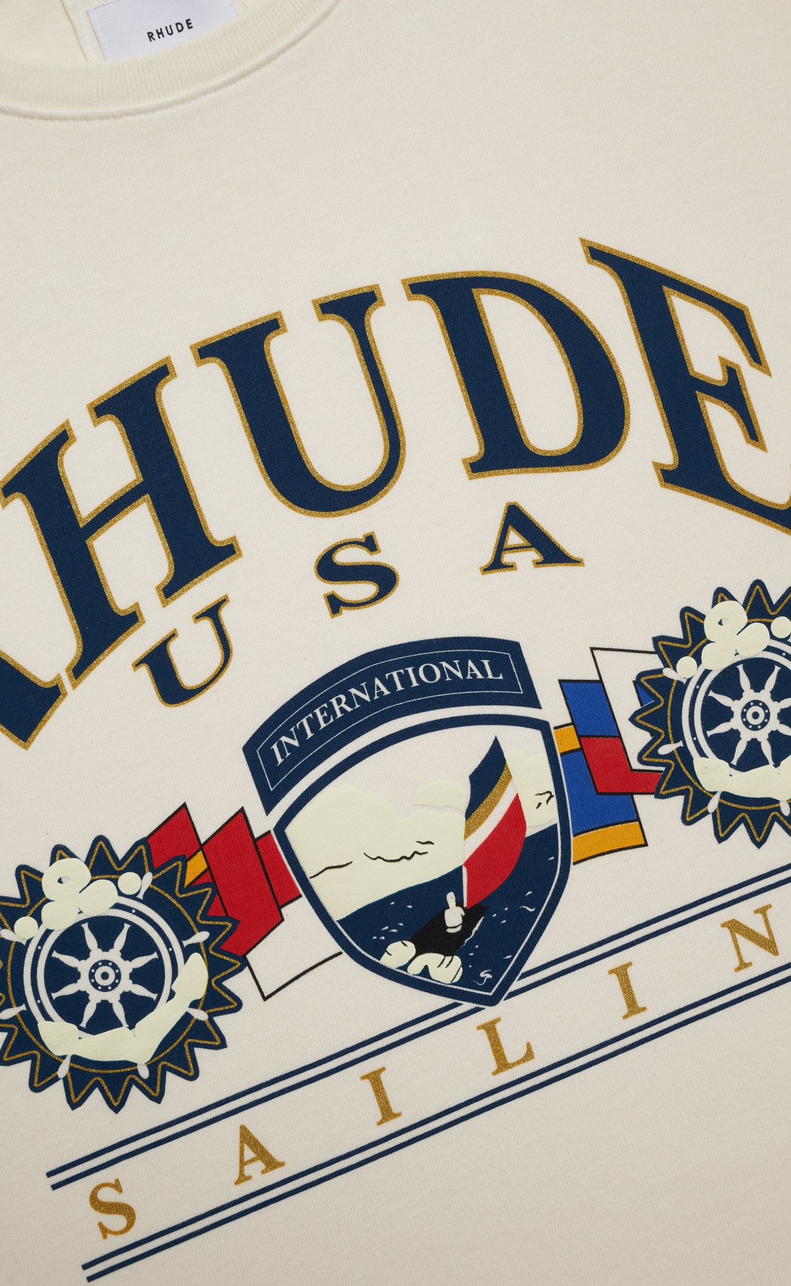 USA SAILING ICON VINTAGE WHITE T-SHIRT